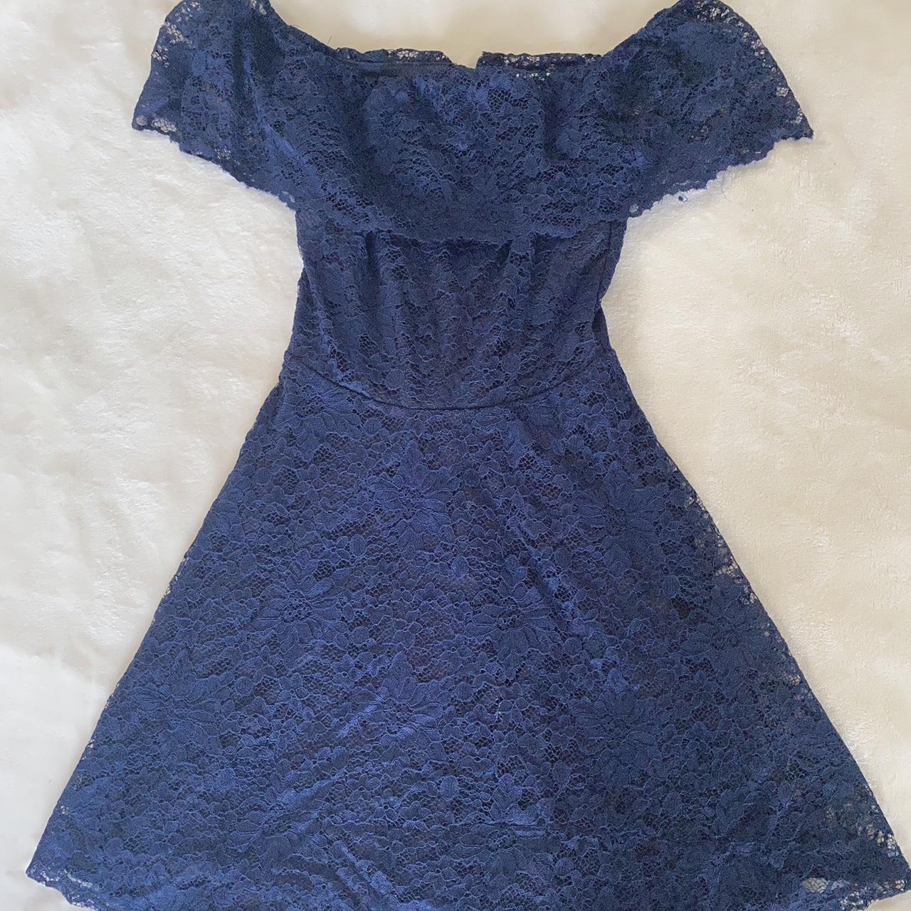 navy blue flowy dress • size - extra small • good... - Depop