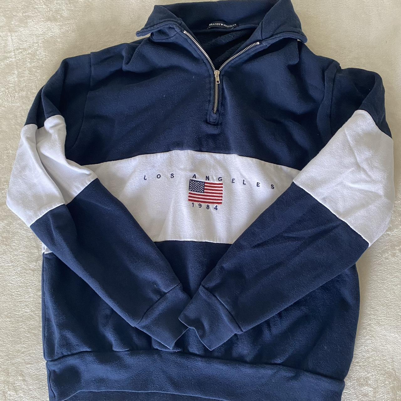 brandy melville los angeles half zip up •one... Depop