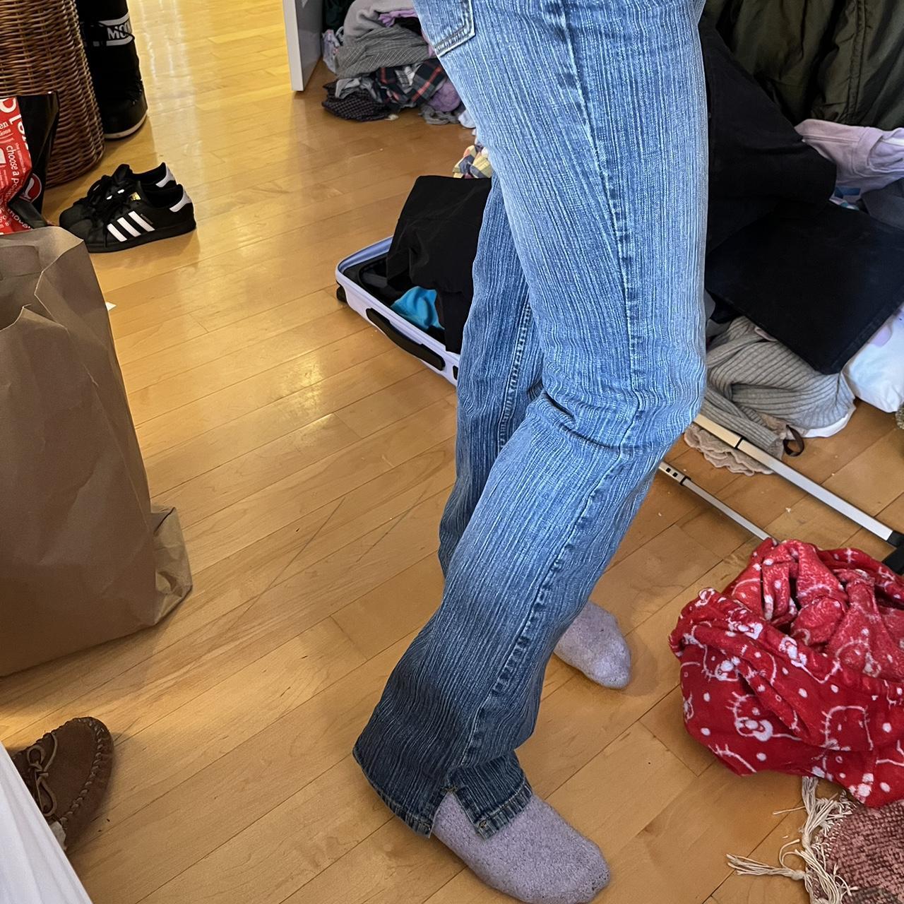 Brandy Melville Women's Blue and Navy Jeans Depop