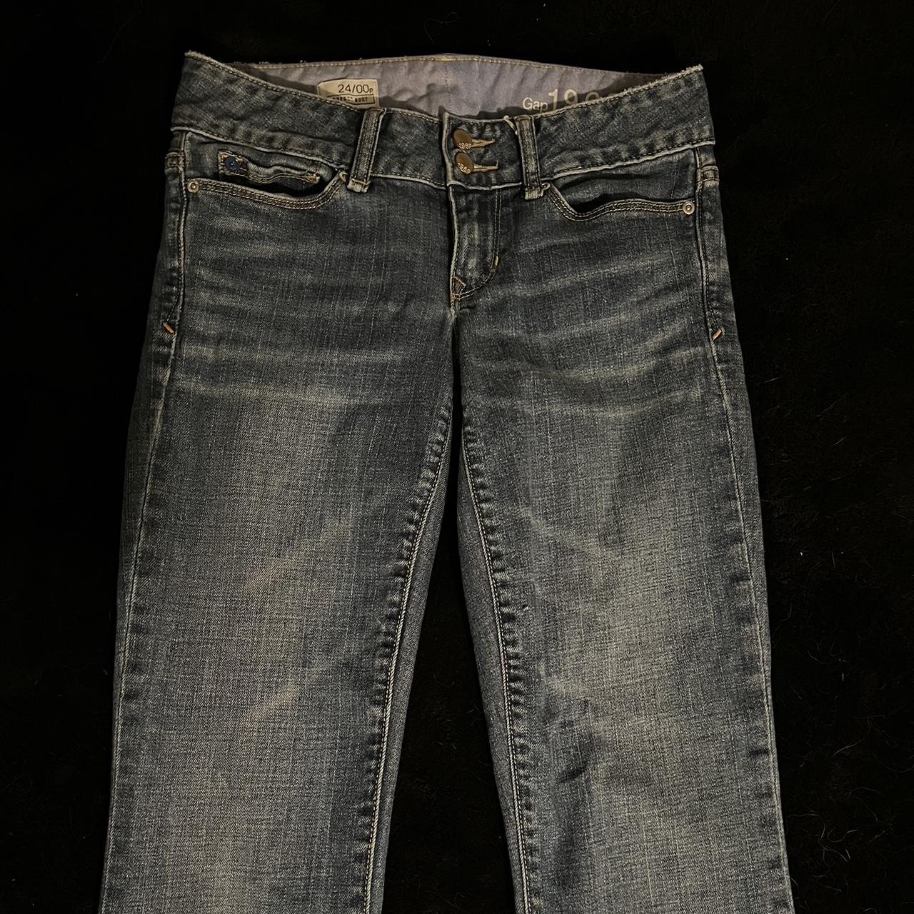 gap 1969 low rise bootcut jeans size 24/00 very... - Depop