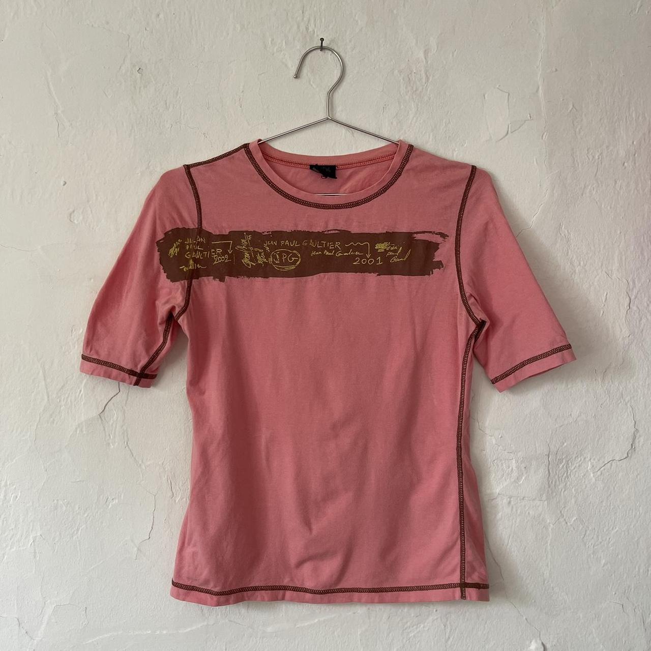 Jean-Paul Gaultier Women's Pink T-shirt | Depop