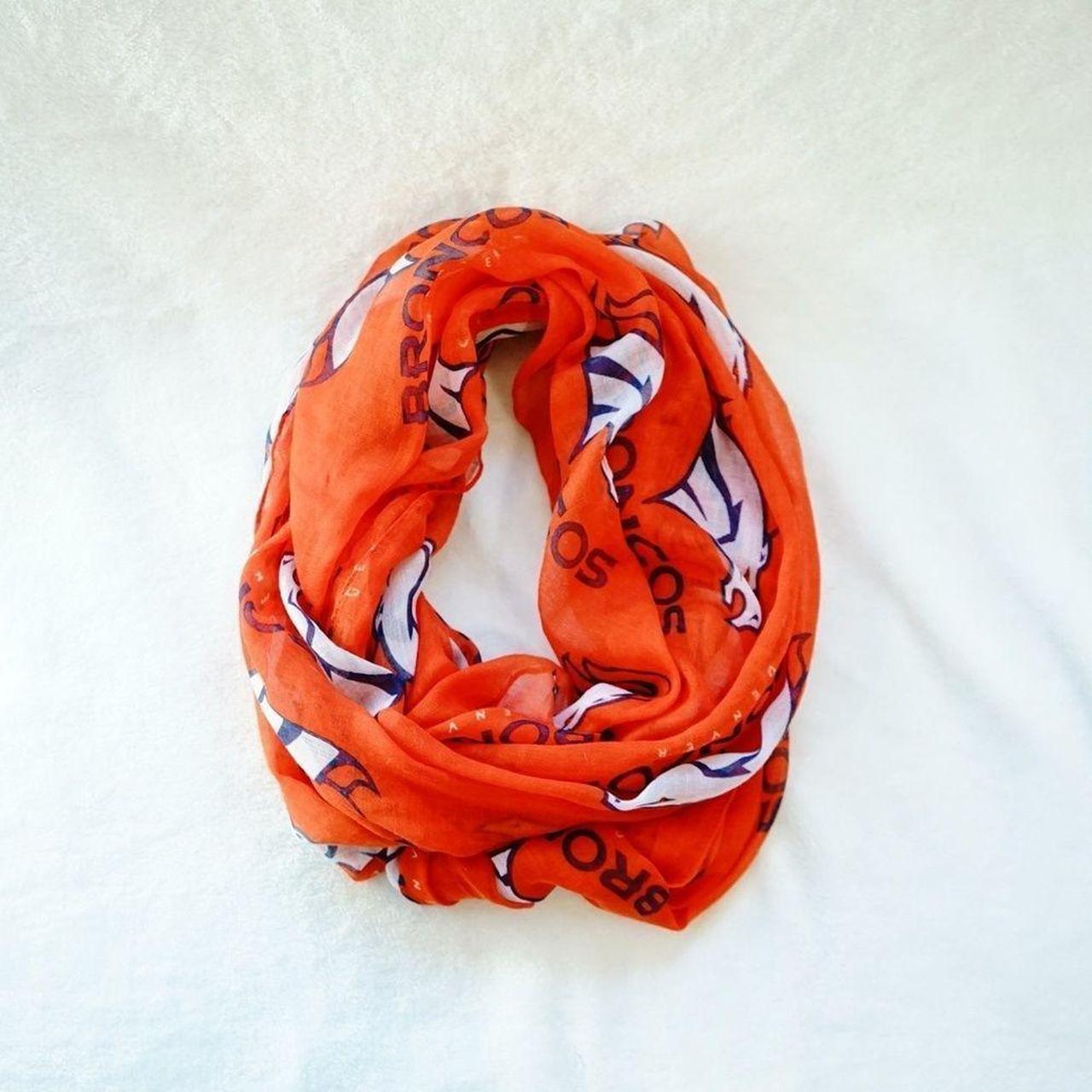 NFL Women's Orange and Blue Scarfwraps Depop