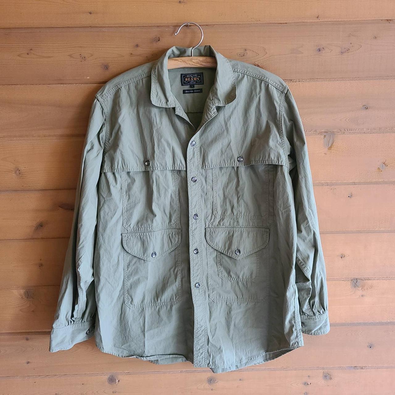 Beams Plus Adventure Shirt L Olive Comfort Cloth... - Depop