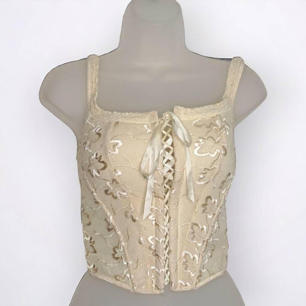 Broderie Anglaise Hook and Eye Corset Top