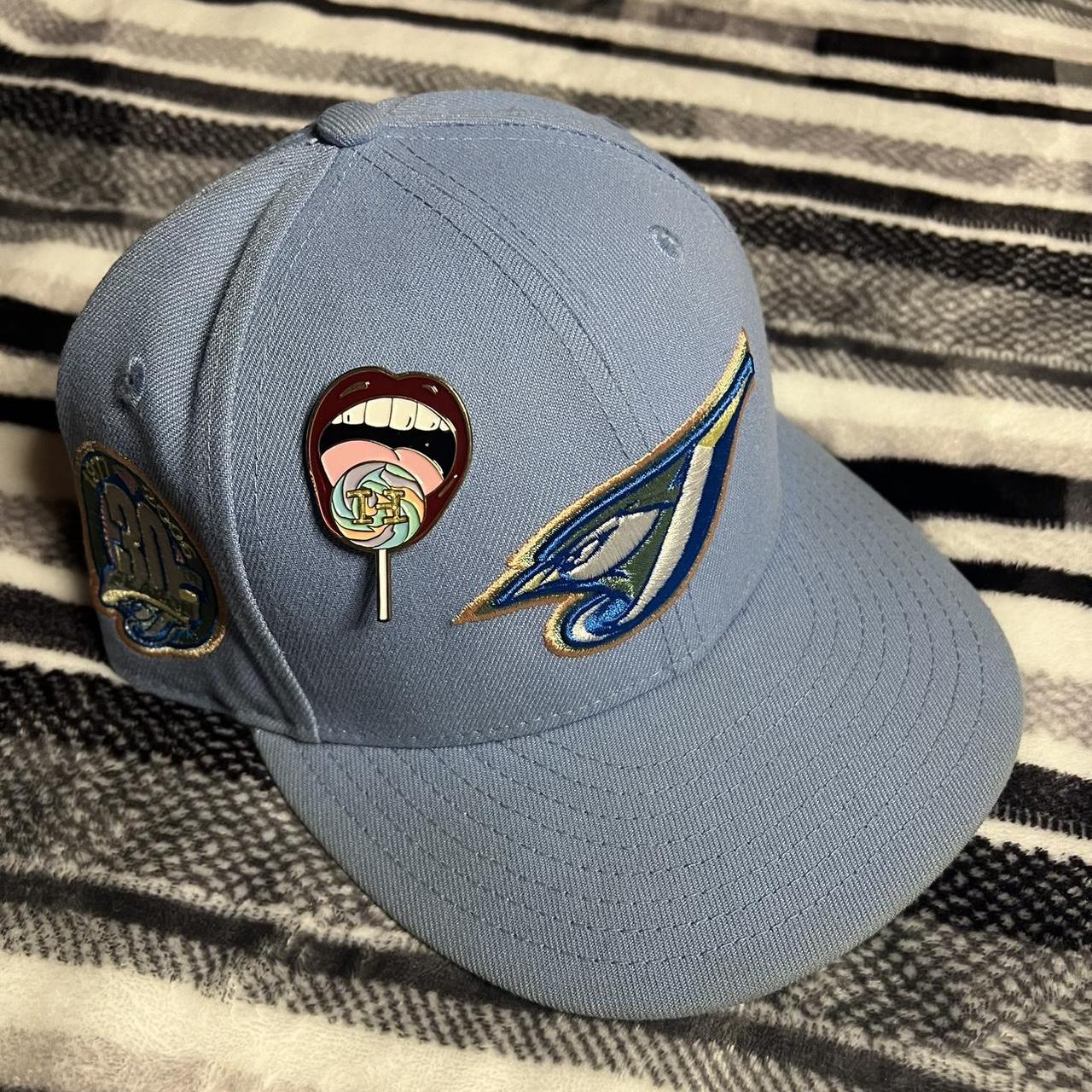 New Era Toronto Blue Jays fitted hat, mint uv with - Depop