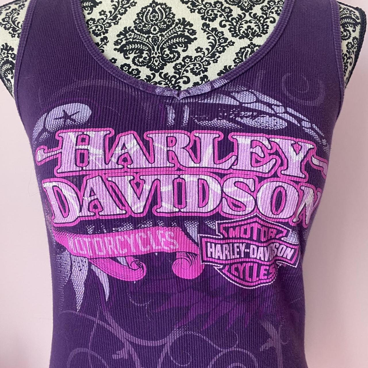 Harley Davidson Womens Purple And Pink Vest Depop 6569