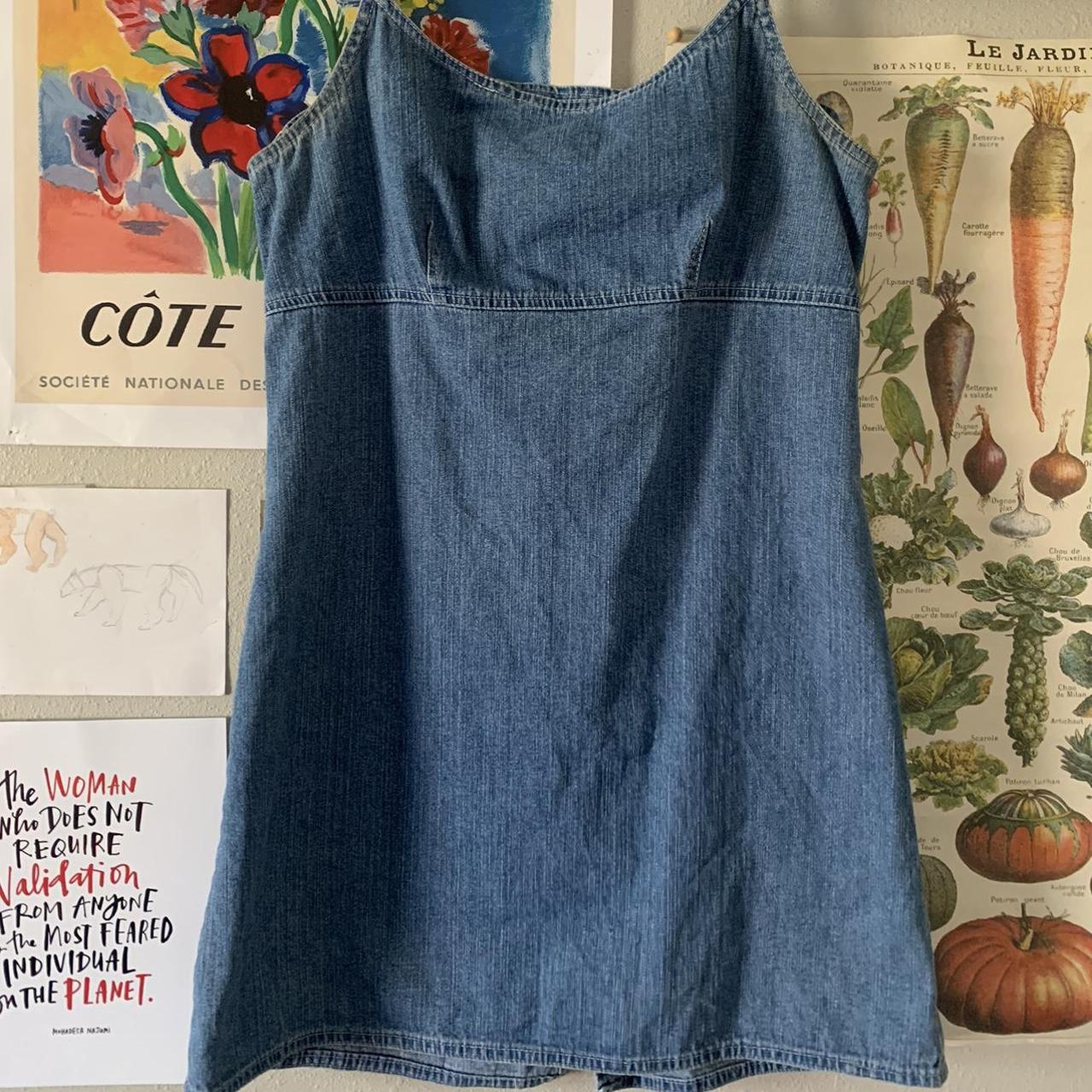 Super cute vintage denim dress. I love this dress... - Depop