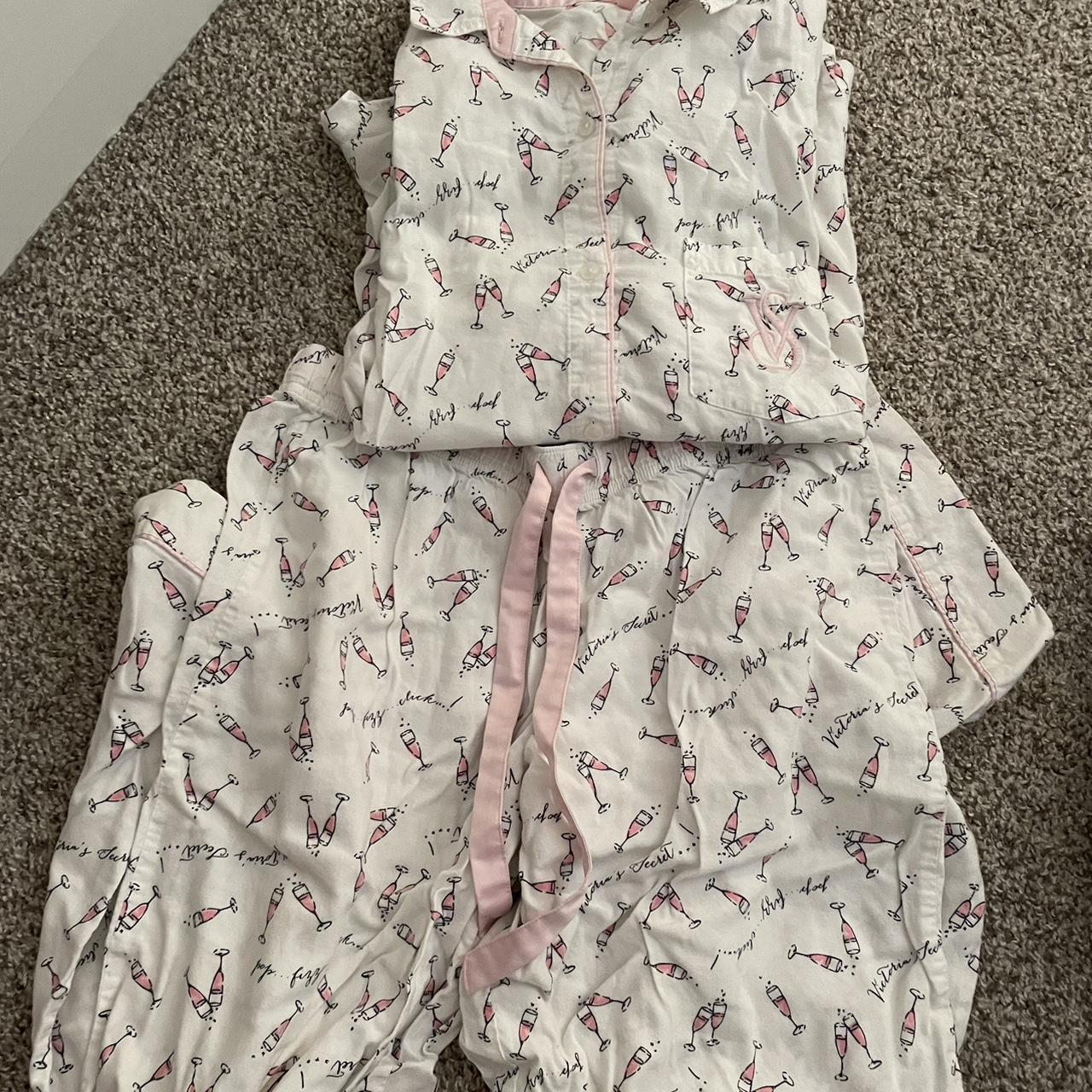 -victorias secret pajama set -size medium -like new - Depop