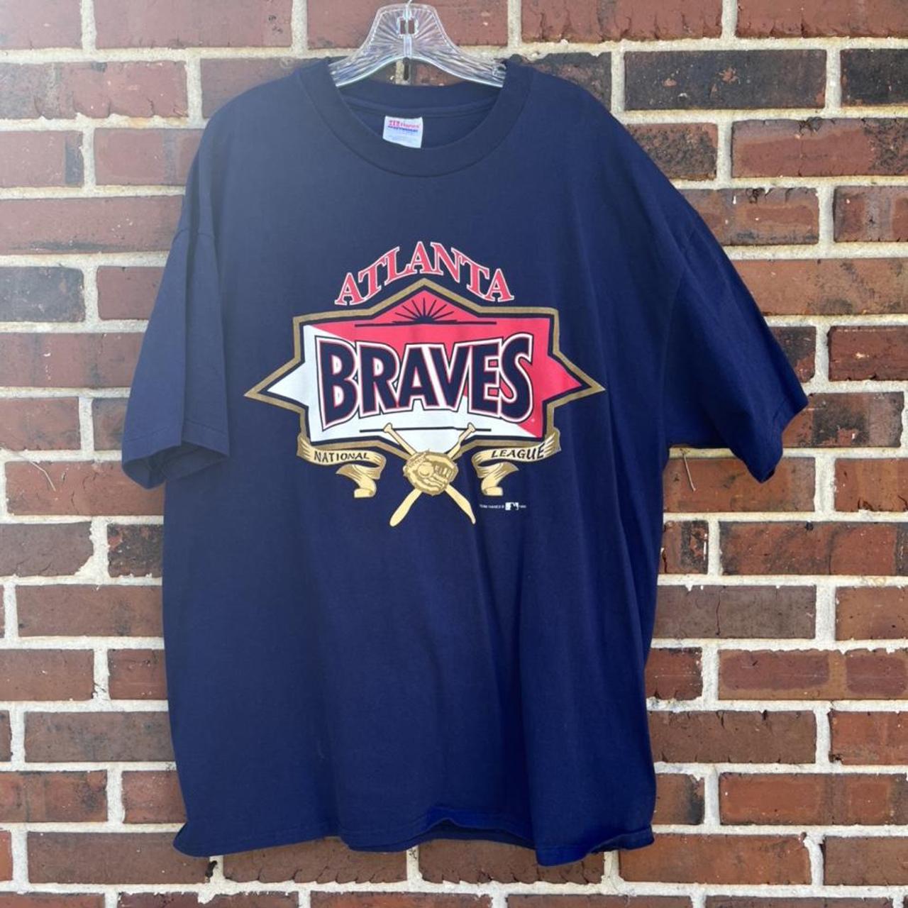 Vintage 1997 Atlanta Braves shirt on a hanes - Depop