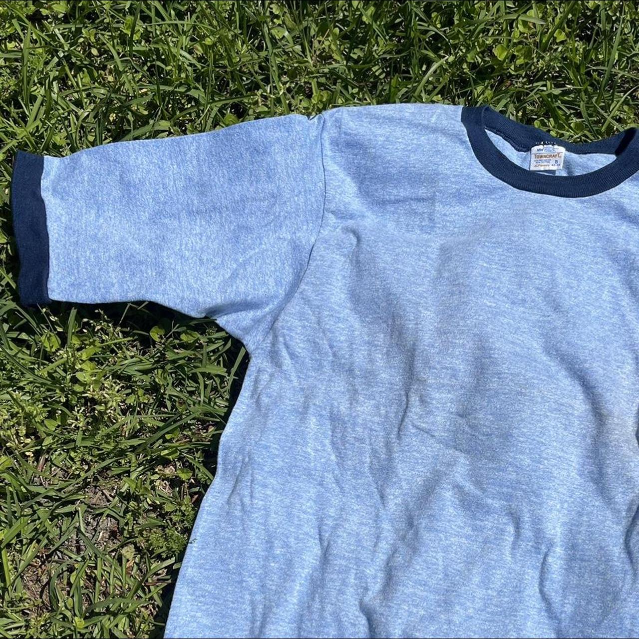 Sears Men's Blue and Navy T-shirt | Depop