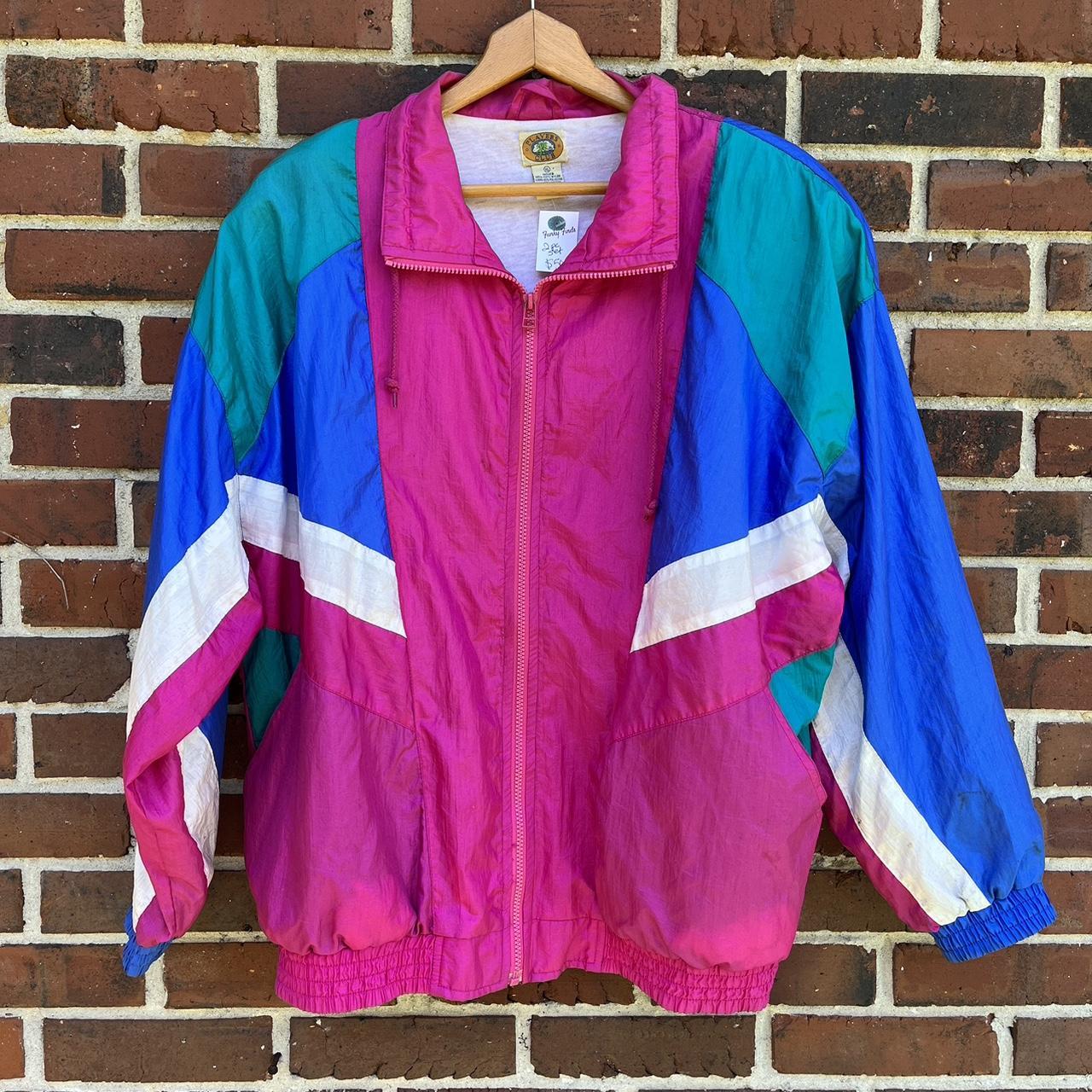 Women's Pink and Blue Jacket | Depop