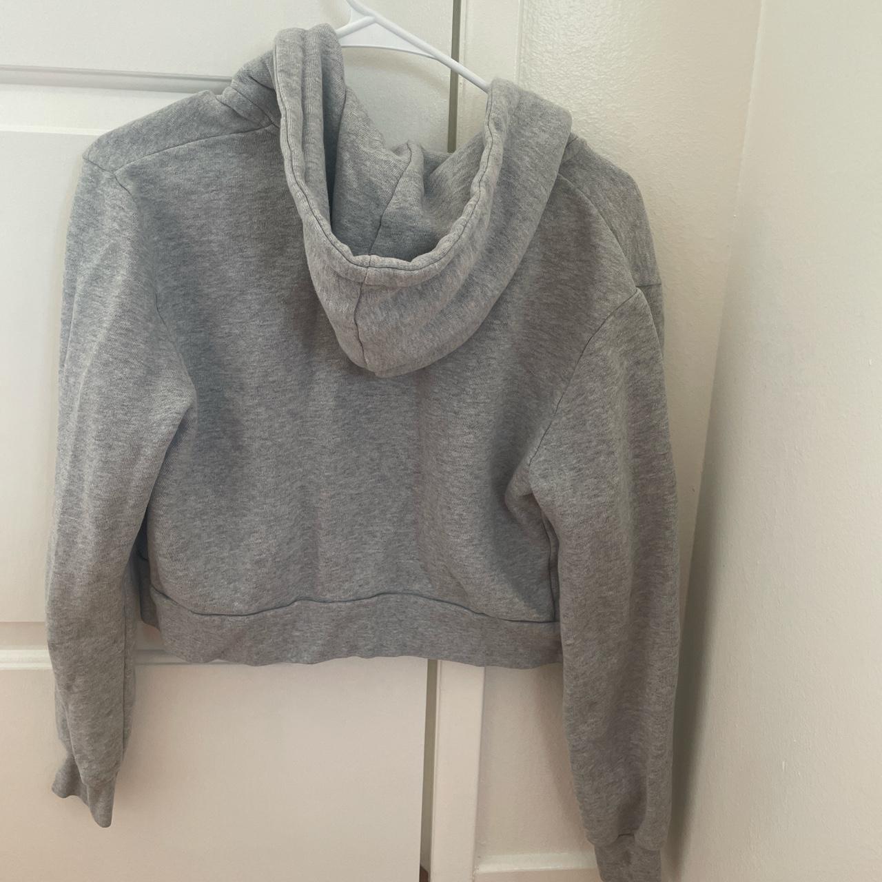 Brandy Melville cropped zip up hoodie tag has been... Depop