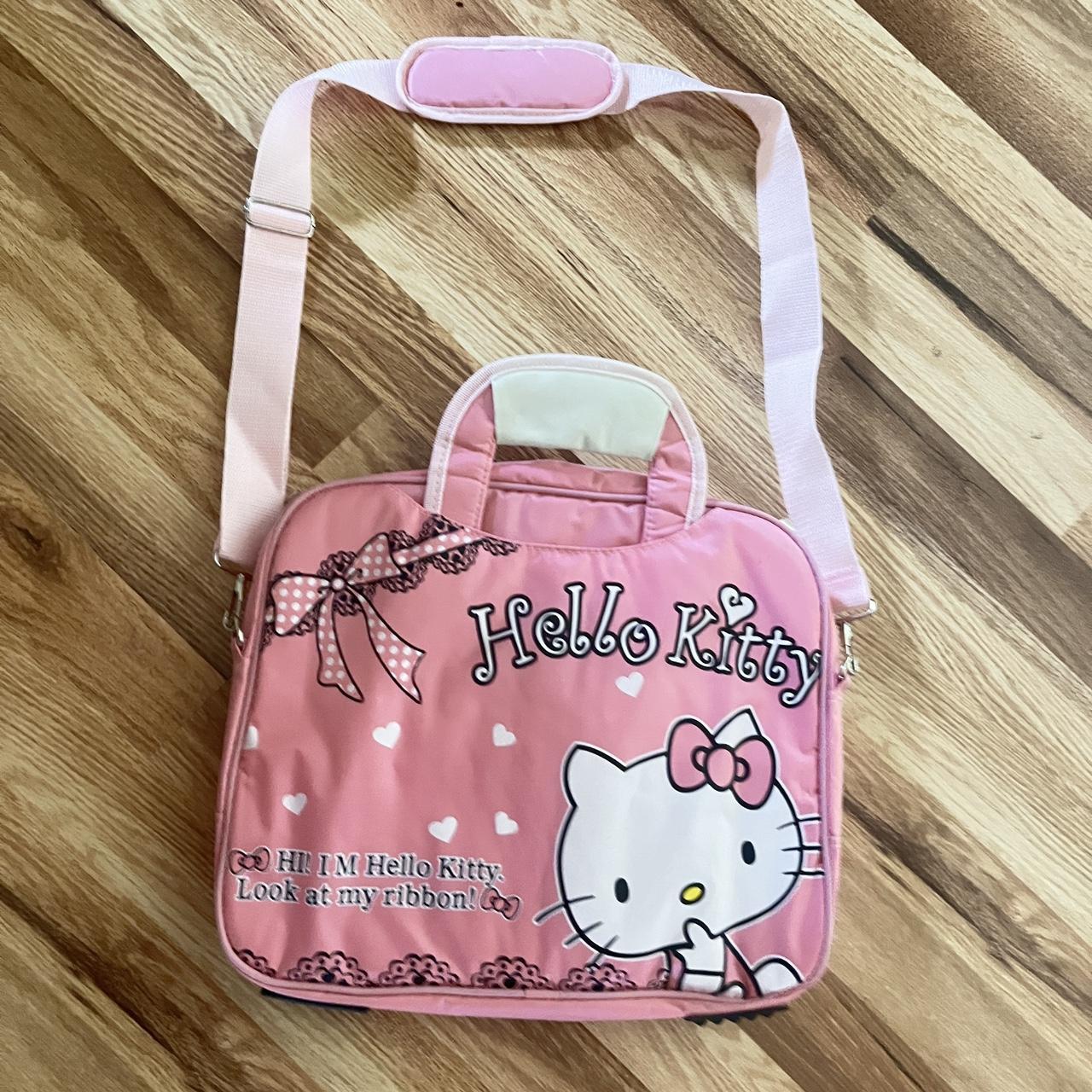 Cutest pink hello kitty messenger computer bag! Has... - Depop