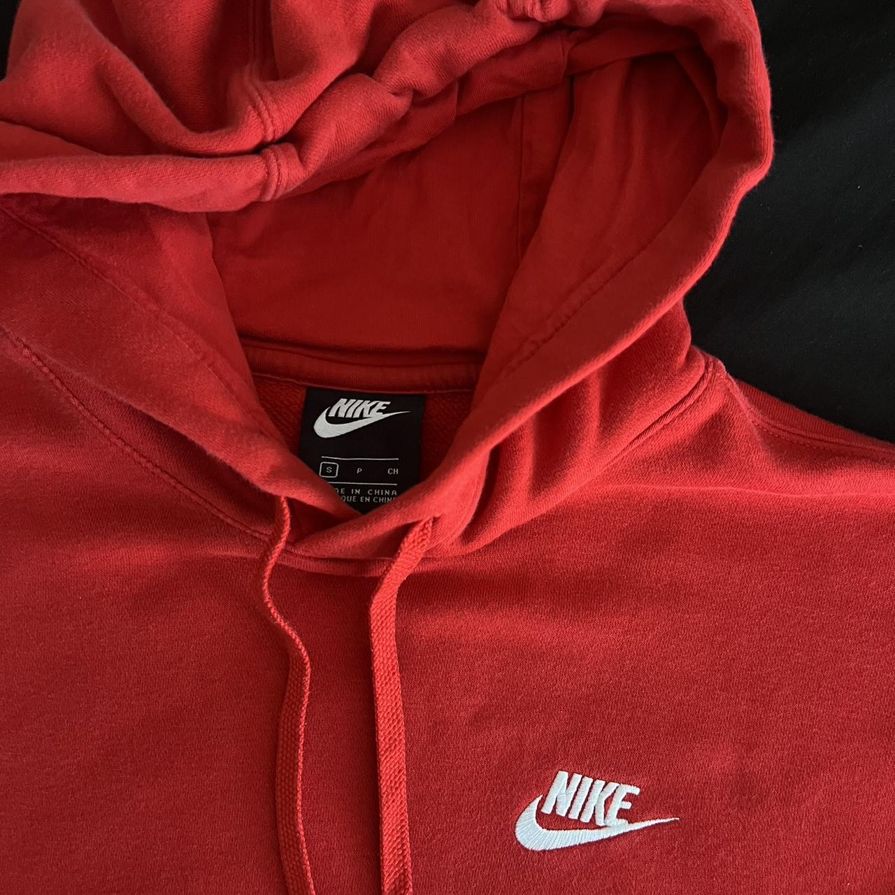 Nike red hoodie Men’s S // Women’s M/L - Depop