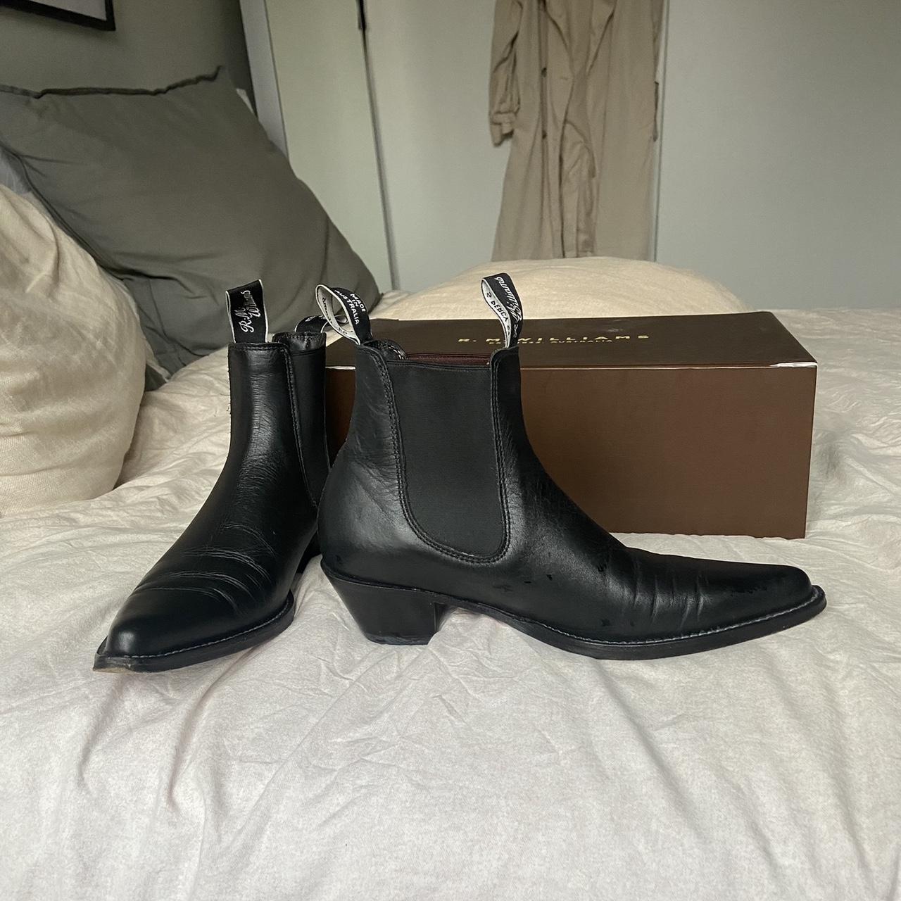 RM Williams Women's Black Boots Depop