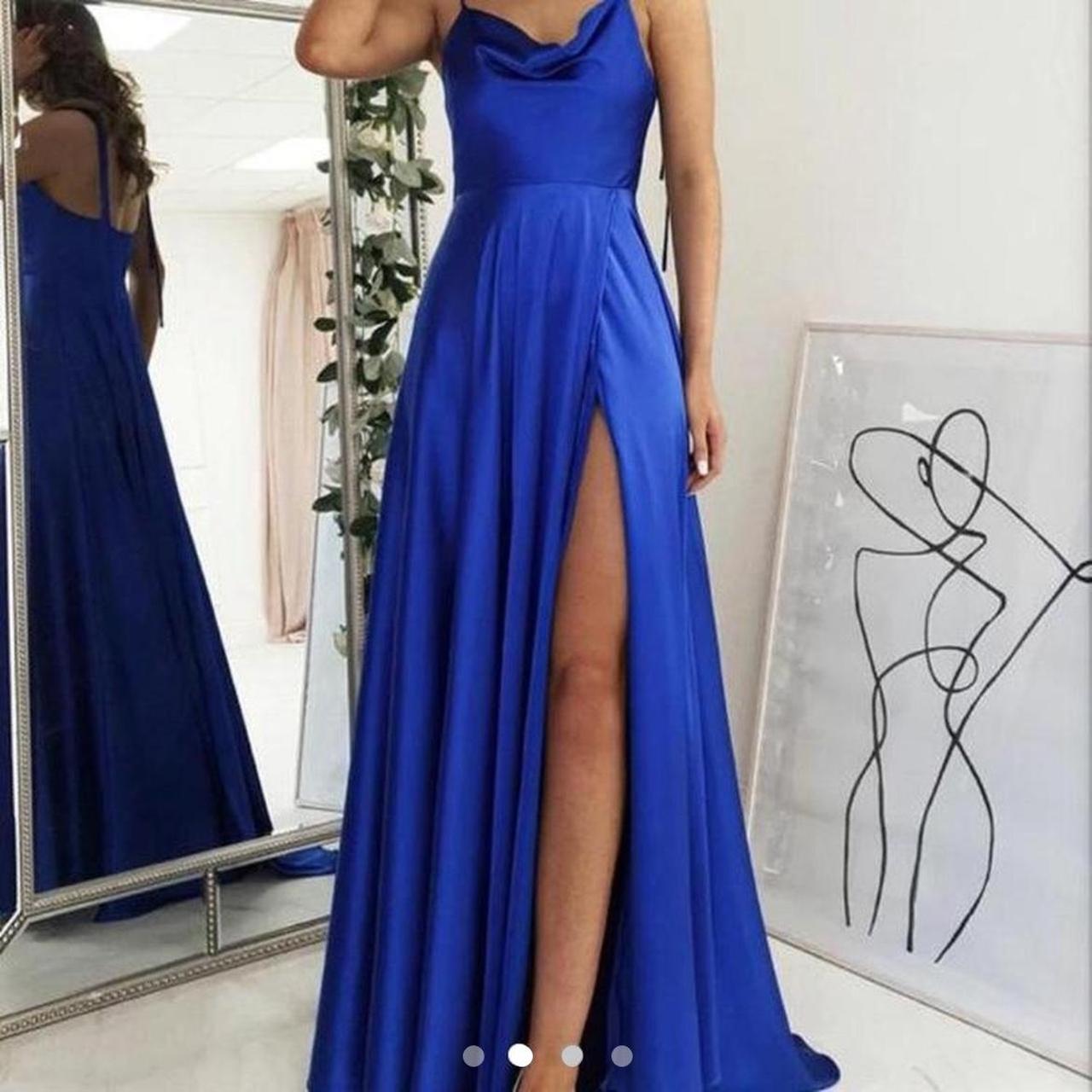 Need gone ASAP Royal Blue long dress with a low... - Depop