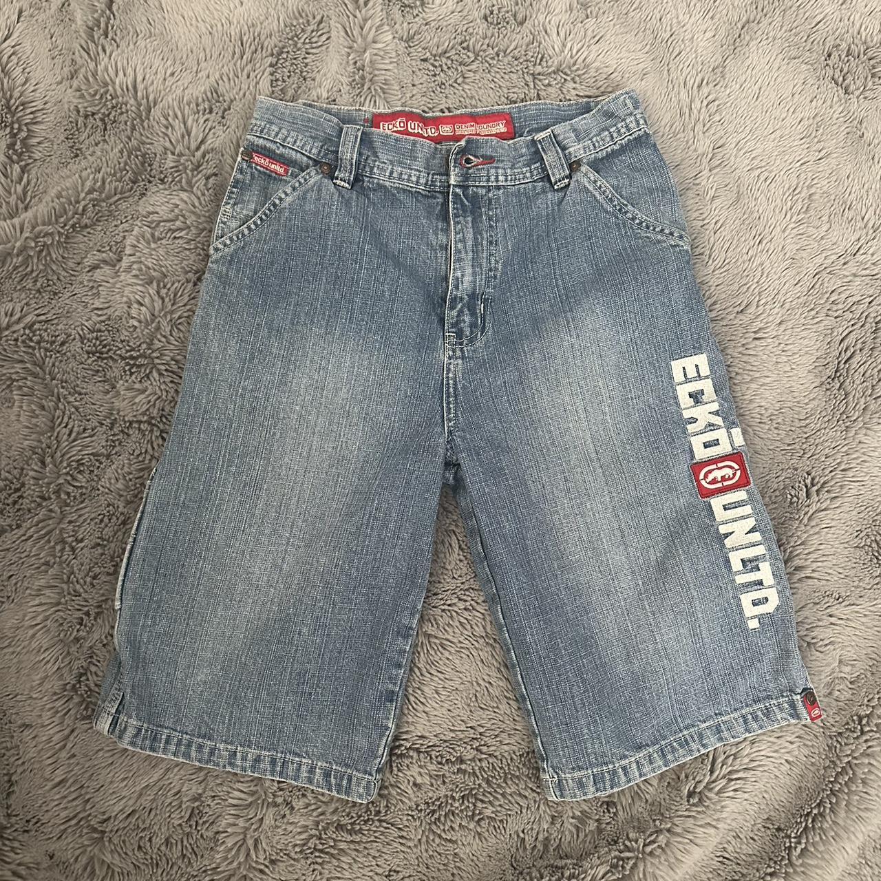 Ecko unltd jorts Says size 14 but the waist is... - Depop