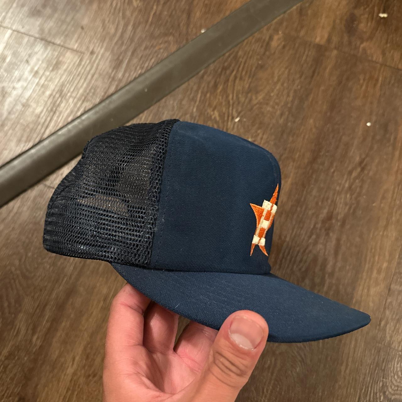 Vintage Houston Astros Trucker Snapback Hat Snaps - Depop