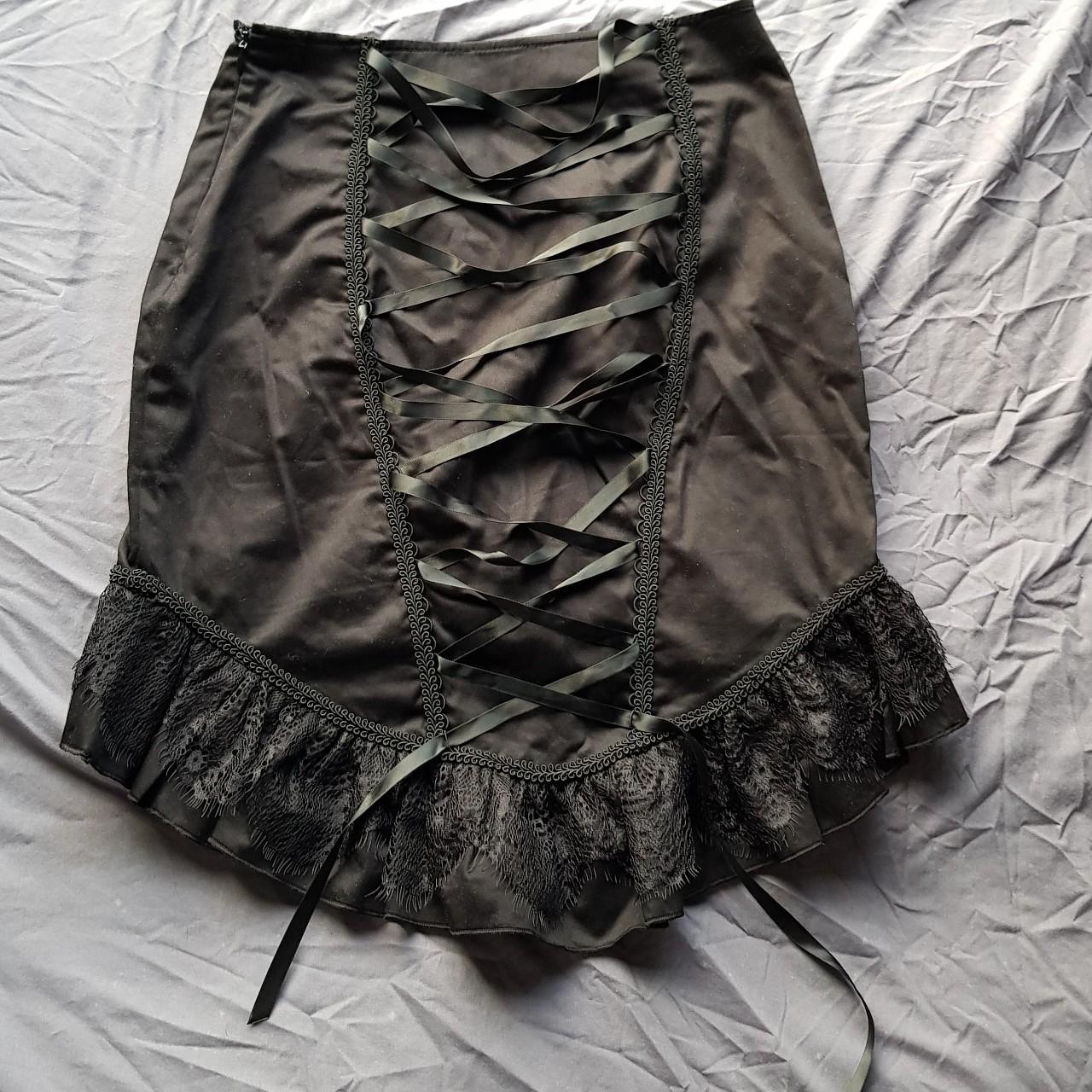 Dolls kill widow dark exodus lace up skirt size... Depop