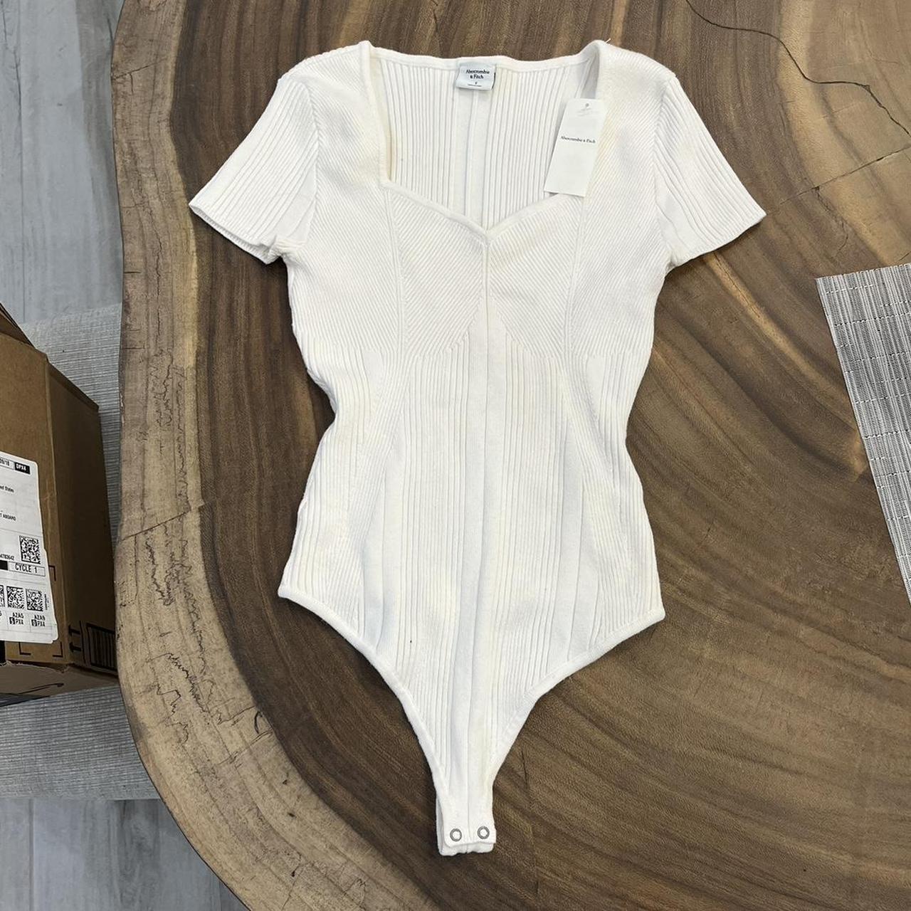 ABERCROMBIE & FITCH white bodysuit Depop