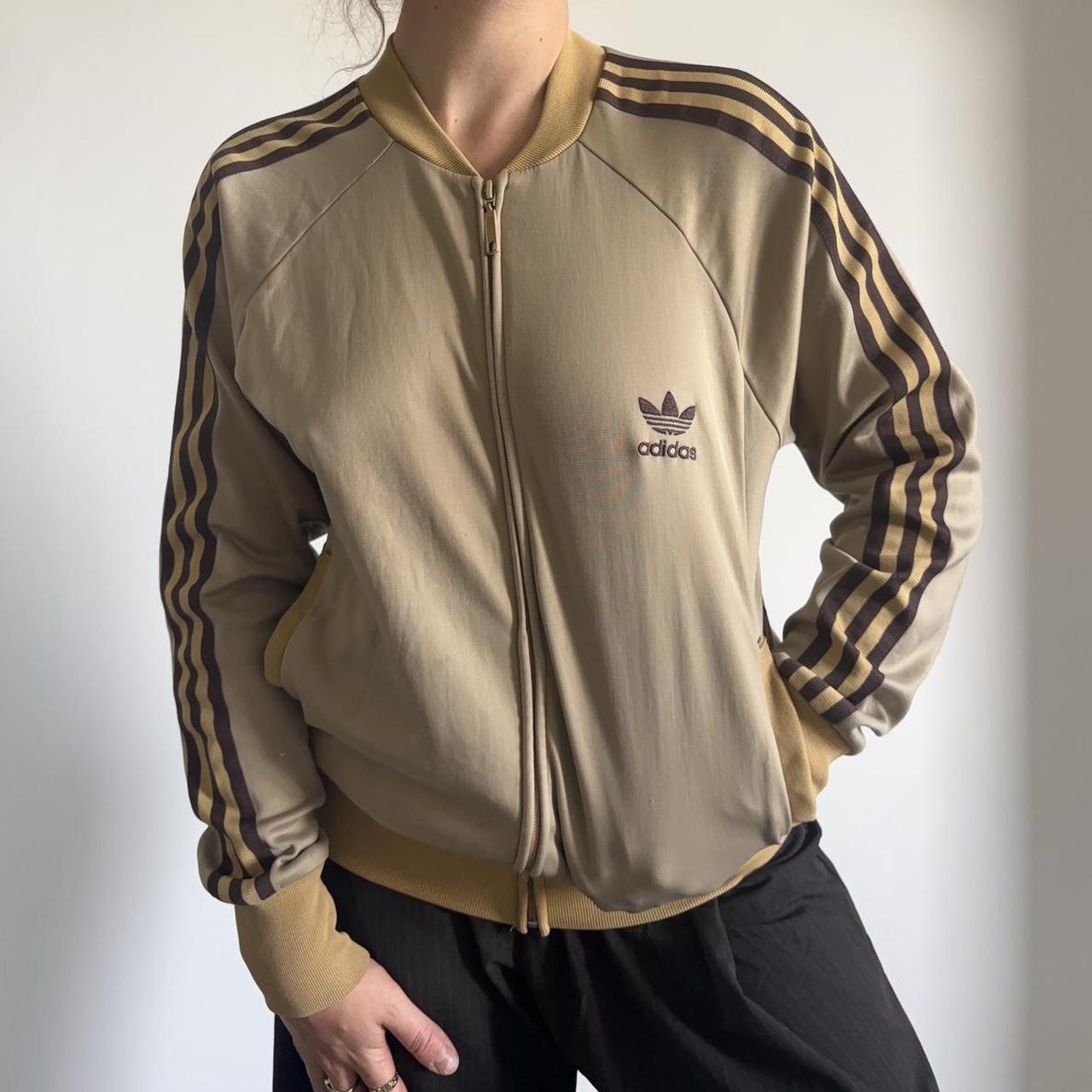 Tan adidas jacket on sale