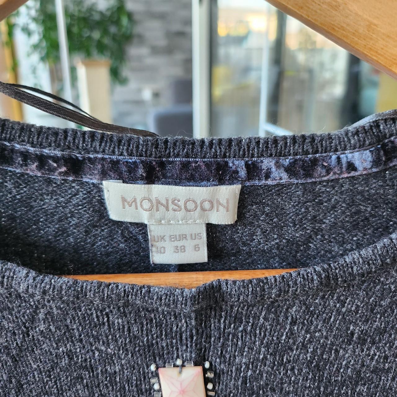 Monsoon embroidered wool jumper - Depop