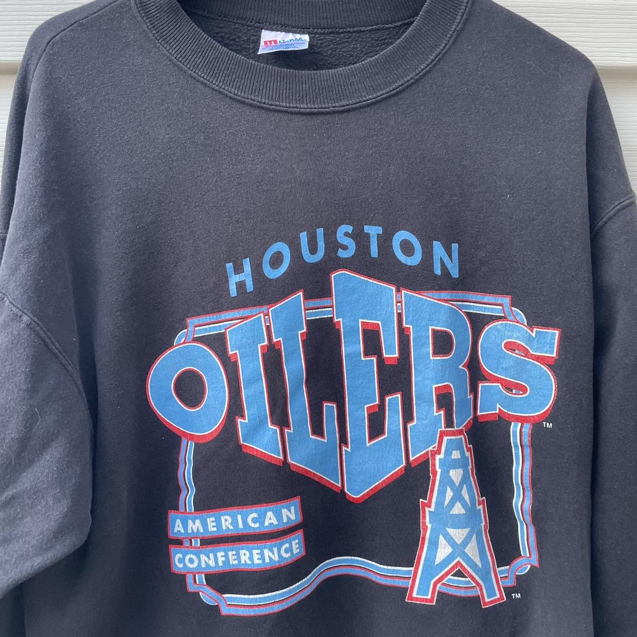 Vintage Houston Oilers Shirt Size: Large fits - Depop