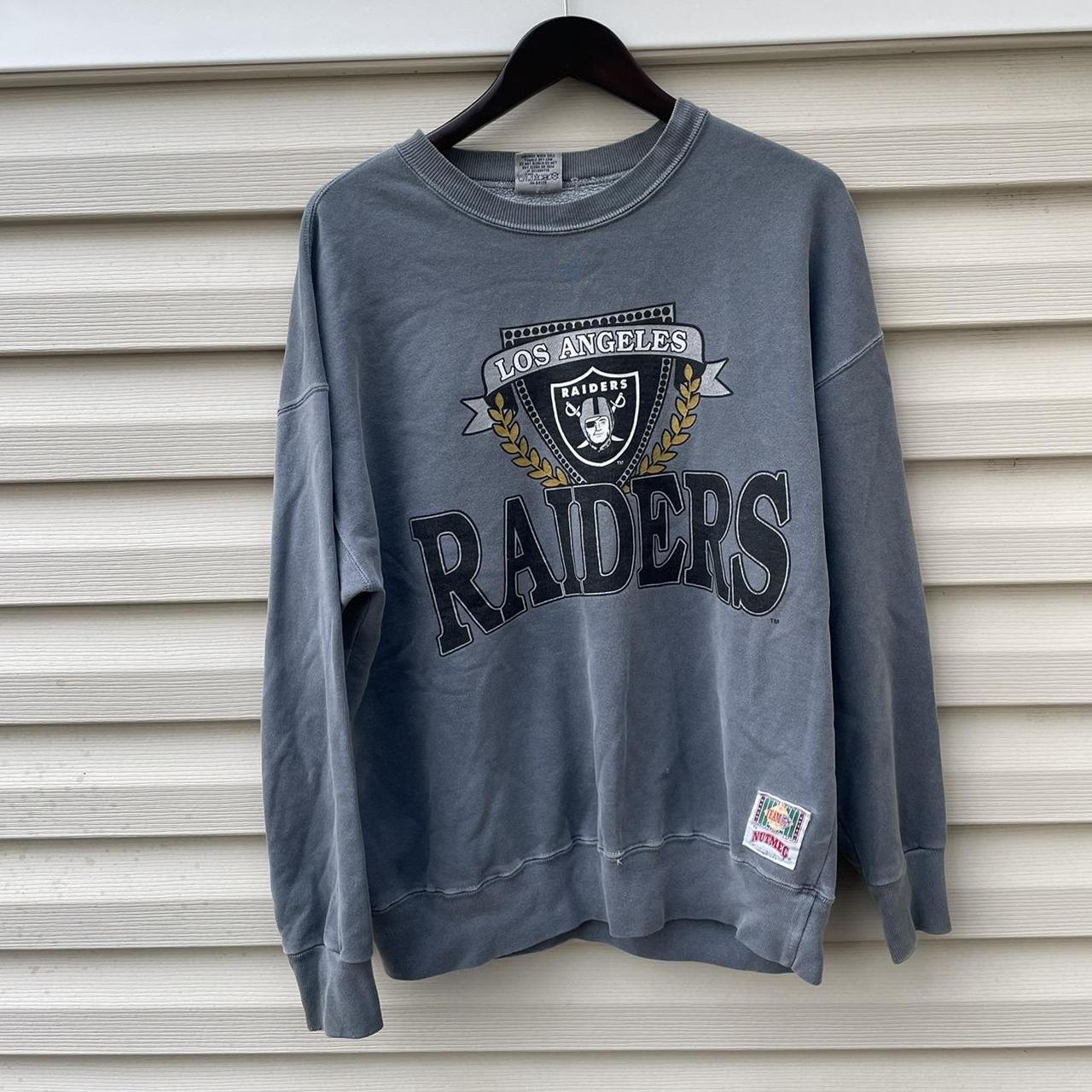 1993 Los Angeles Raiders Cliff Engle BIG PRINT NFL Crewneck Sweatshirt Size  Large – Rare VNTG