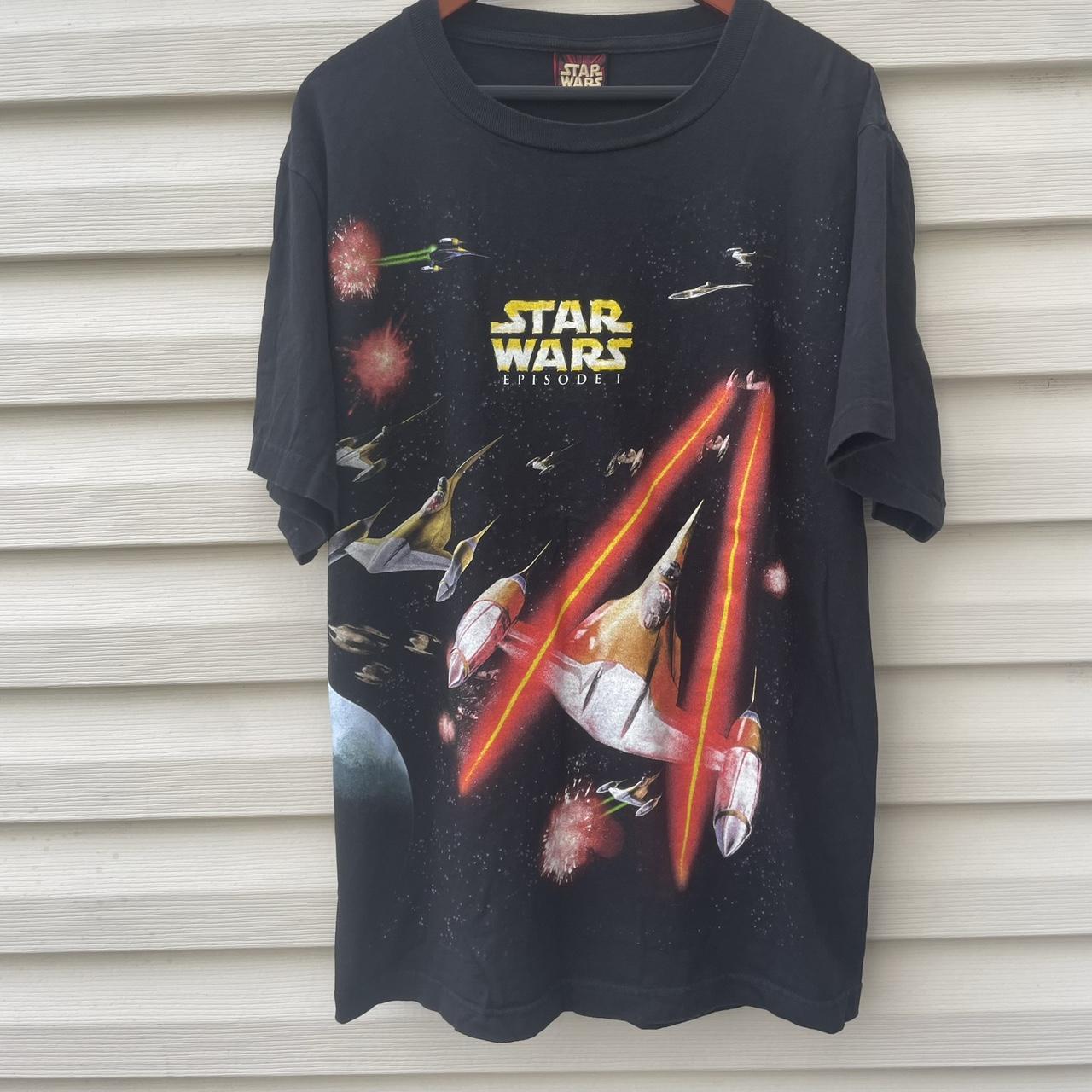 vintage 1999 star war’s episode 1 graphic aop t... - Depop