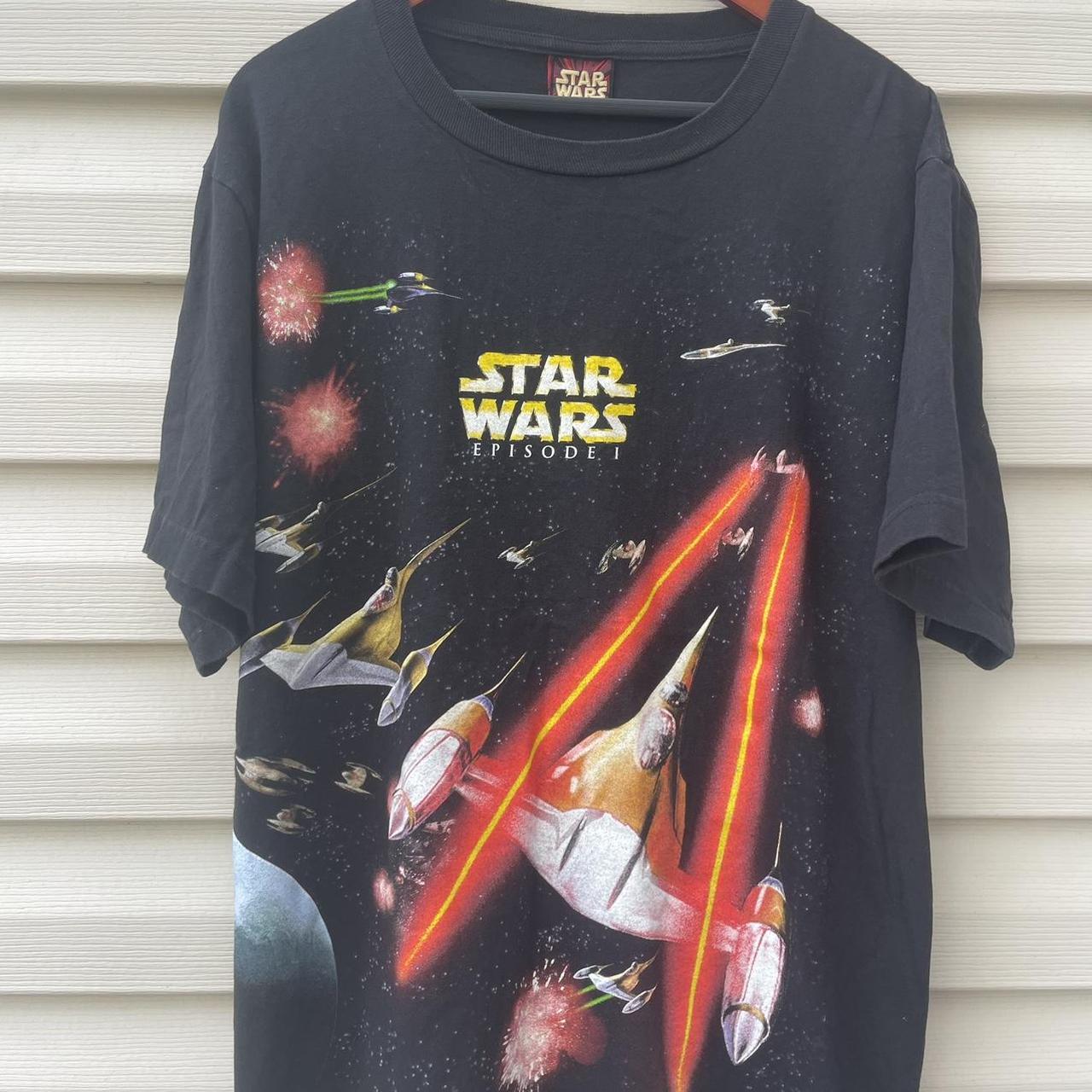 vintage 1999 star war’s episode 1 graphic aop t... - Depop