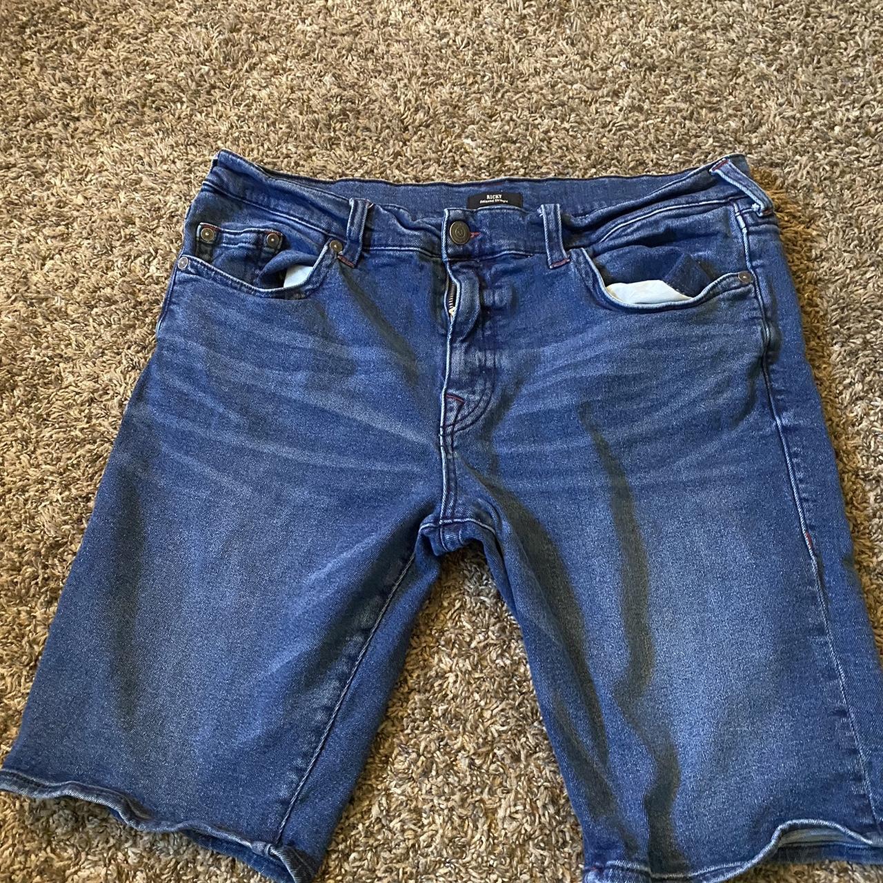 True Religion Ricky Relaxed Straight Jorts Size:... - Depop