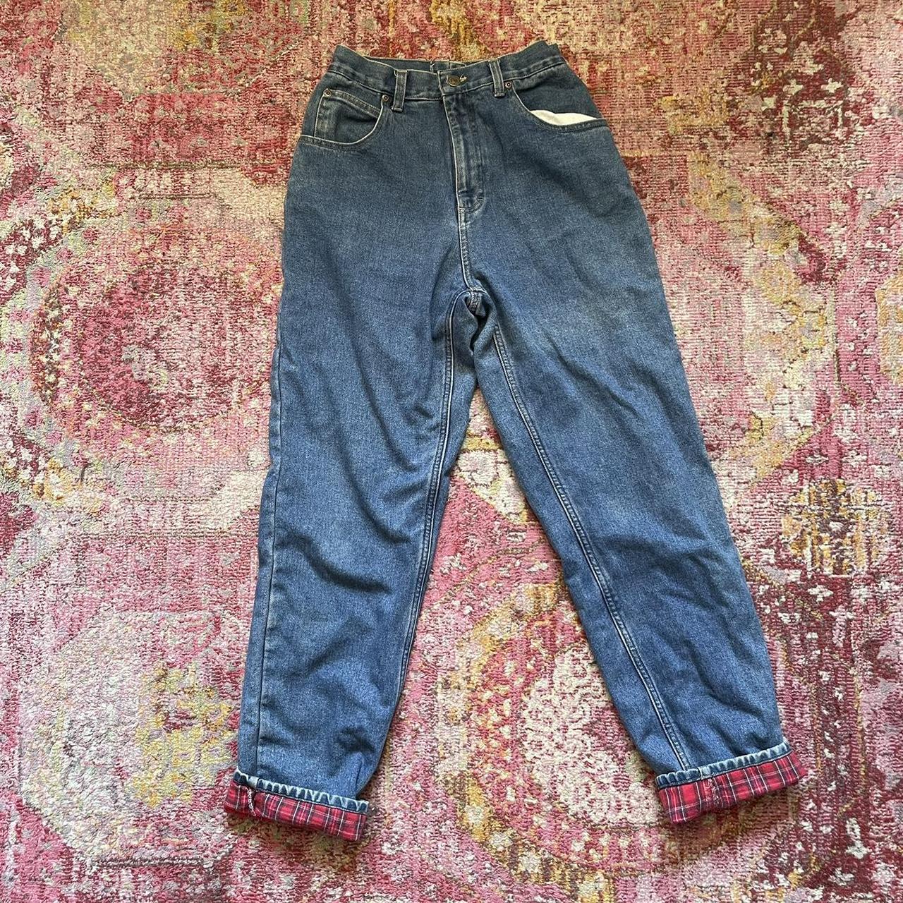 Natural Reflections Women's Red and Blue Jeans | Depop