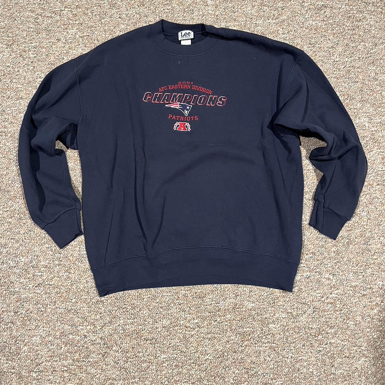 Vintage 2001 Patriots AFC Championship crewneck Fits... - Depop