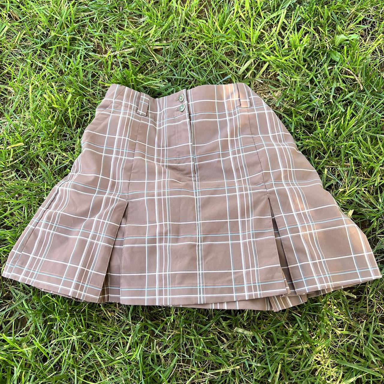 Brown plaid 2025 skirt nike