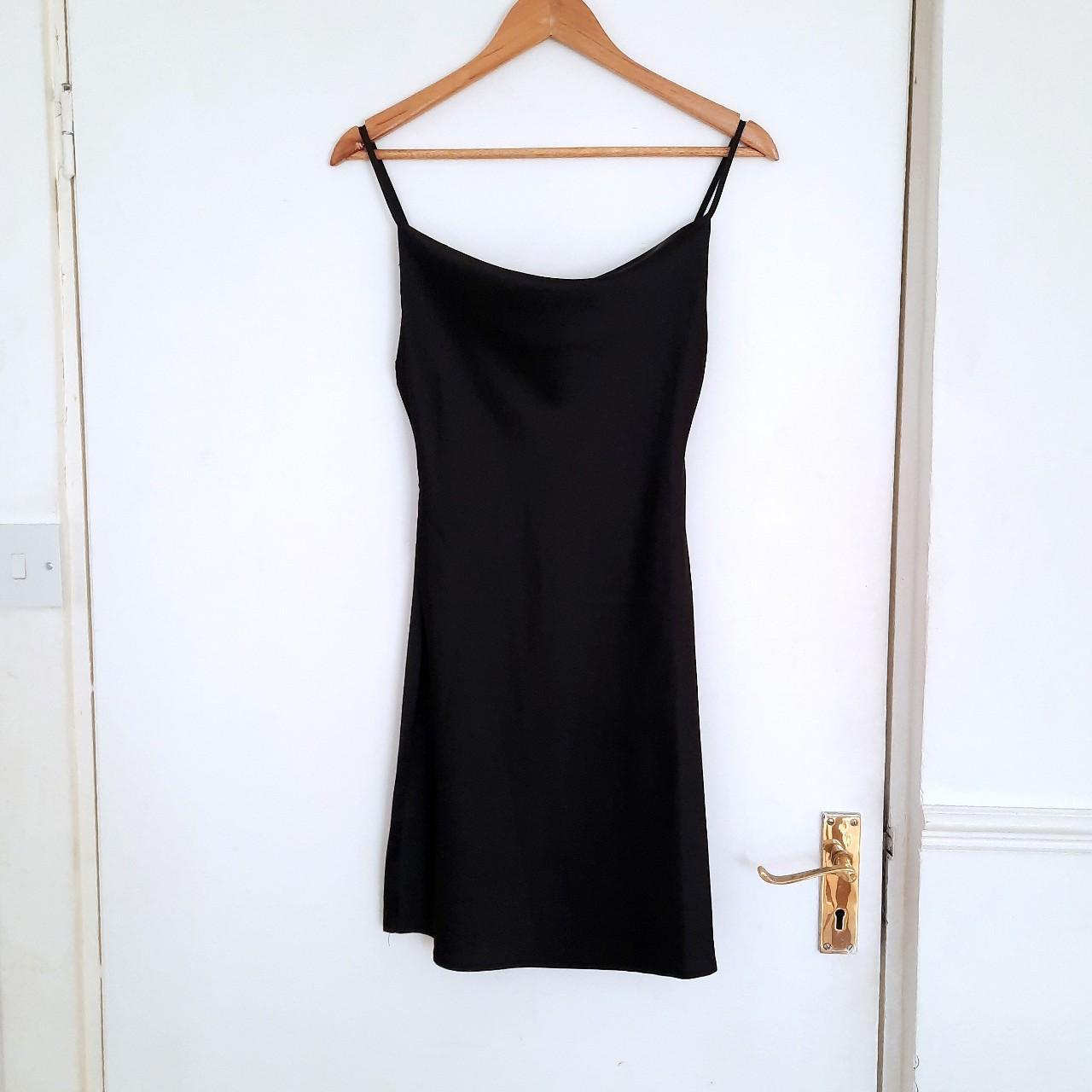 Urban Outfitters mini black satin dress Sexy... - Depop