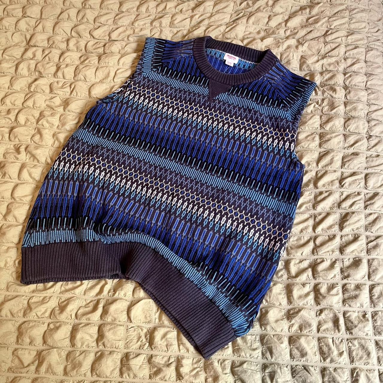 vintage mossimo knit vest boxy fit, true to size... - Depop