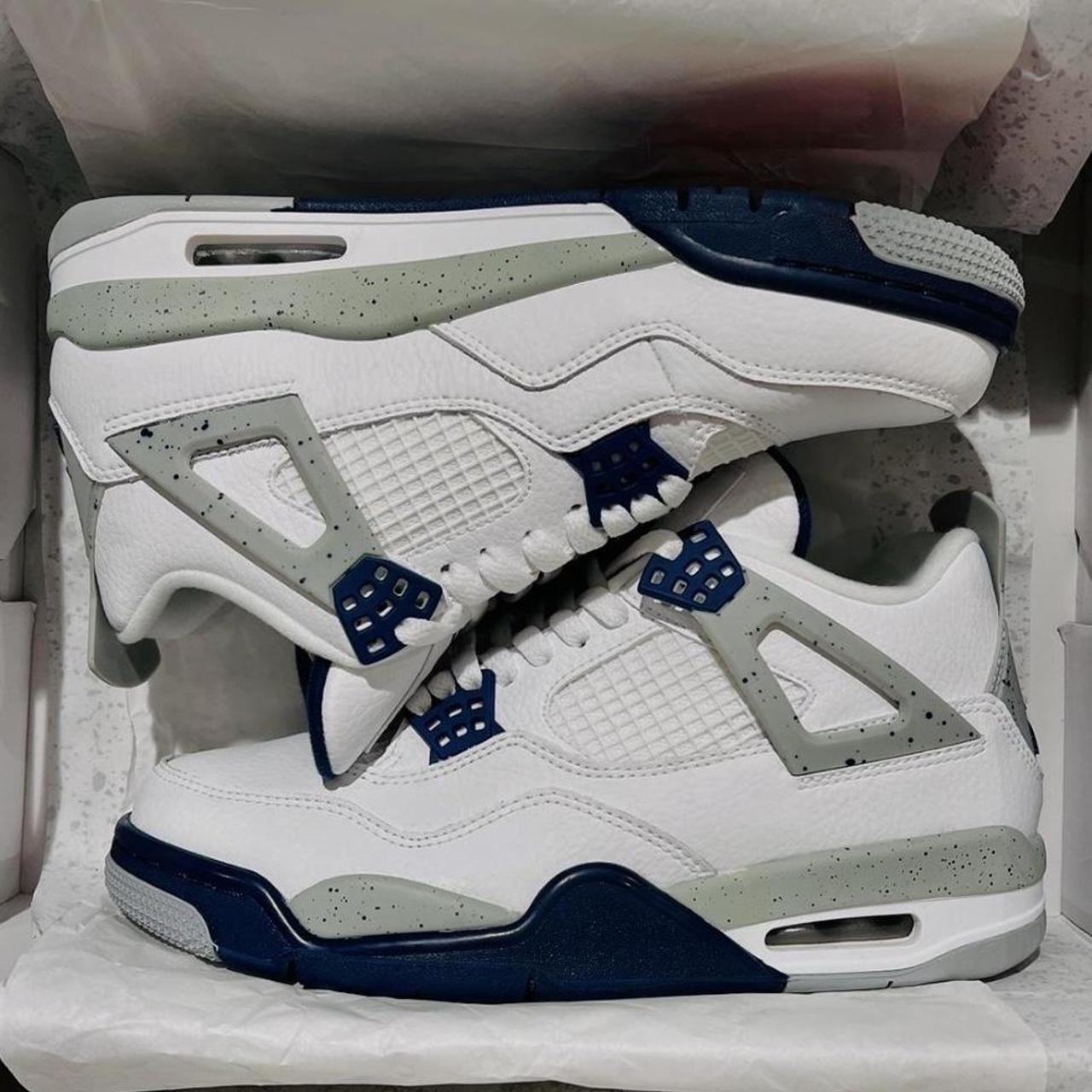 Air Jordan 4 Retro Midnight Navy Brand new,... - Depop