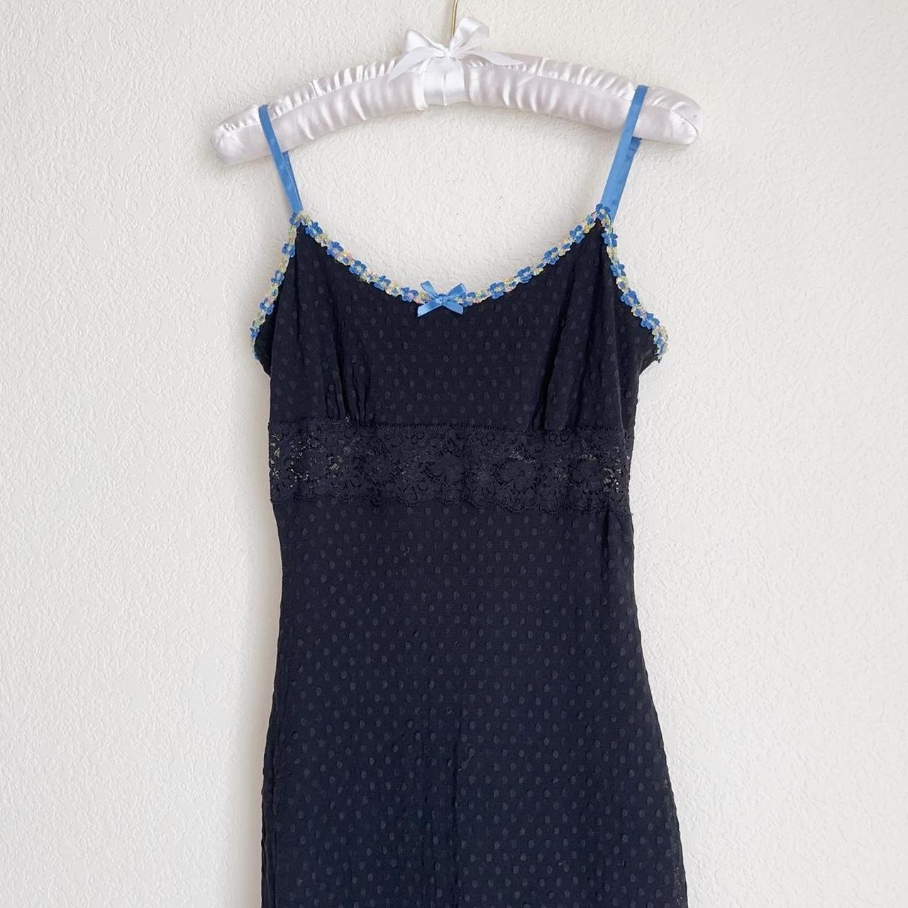 Vintage Betsey Johnson sheer swiss dot mesh dress ♡... - Depop