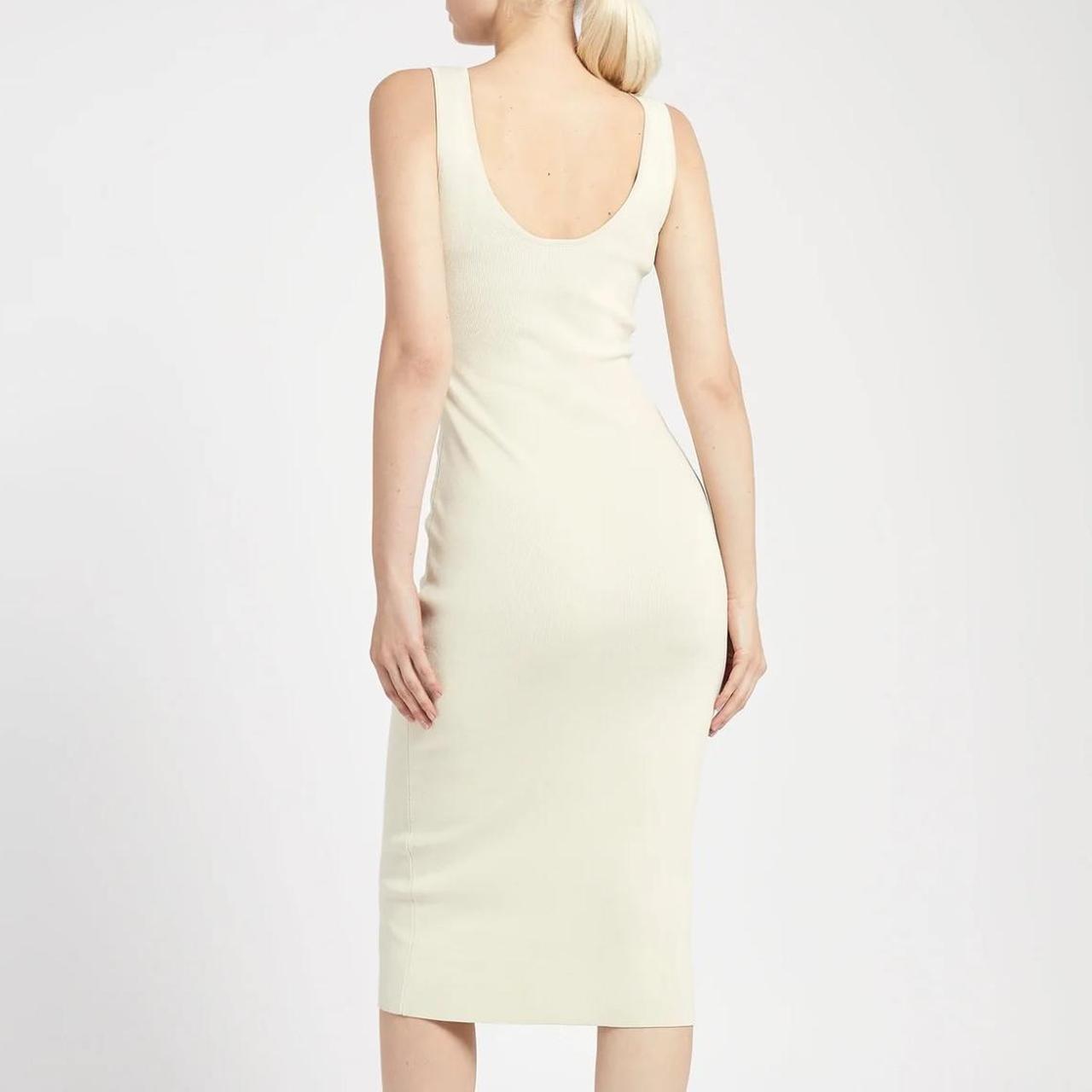 scoop neck knit dress fab material worn a couple Depop