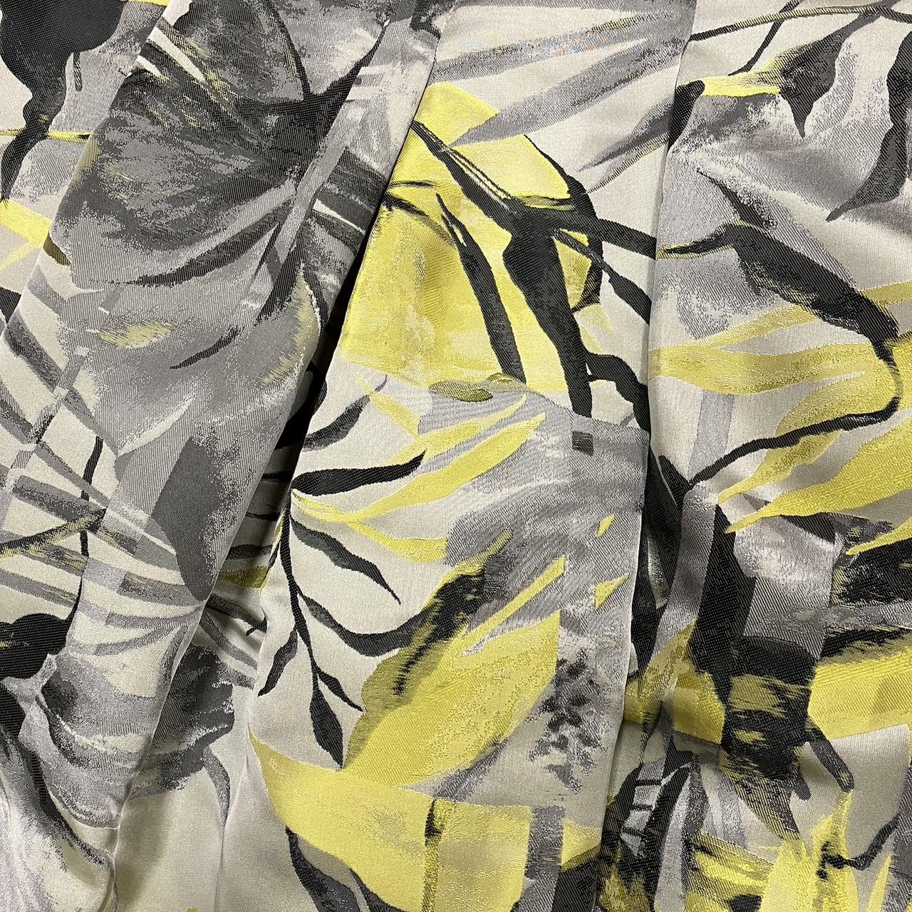 Coast Women's Yellow and Grey Dress Depop