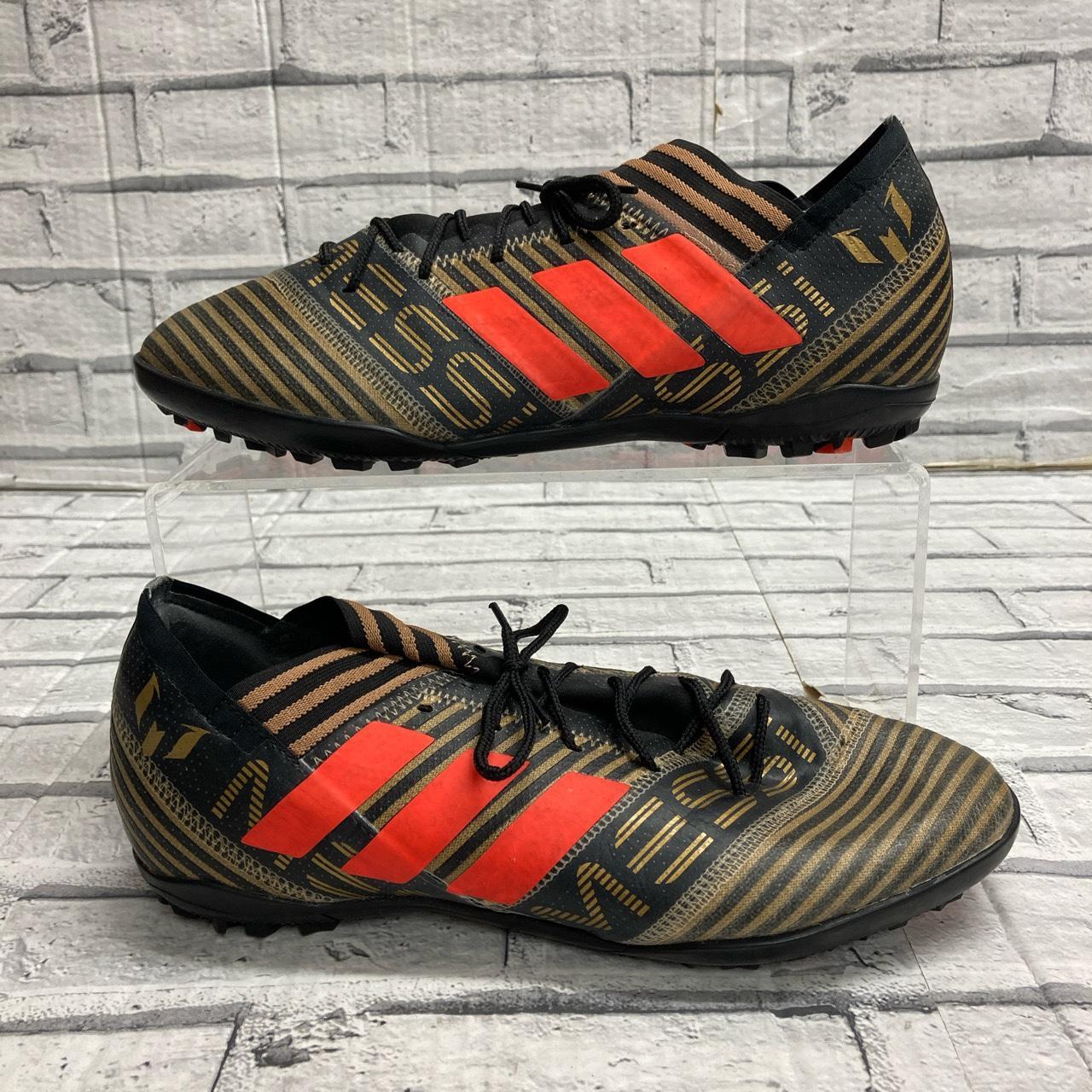 Adidas Men's Black and Gold Boots | Depop