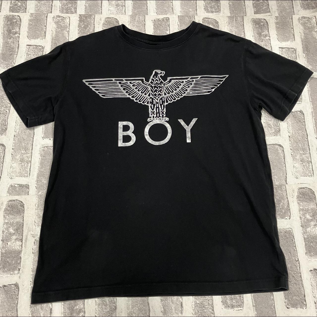 Boy London EAGLE TSHIRT black and silver logo... Depop
