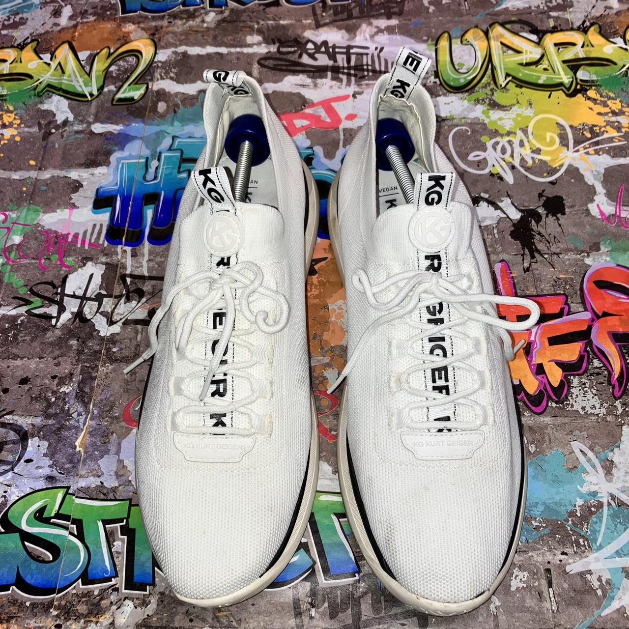 kurt geiger white platform trainers