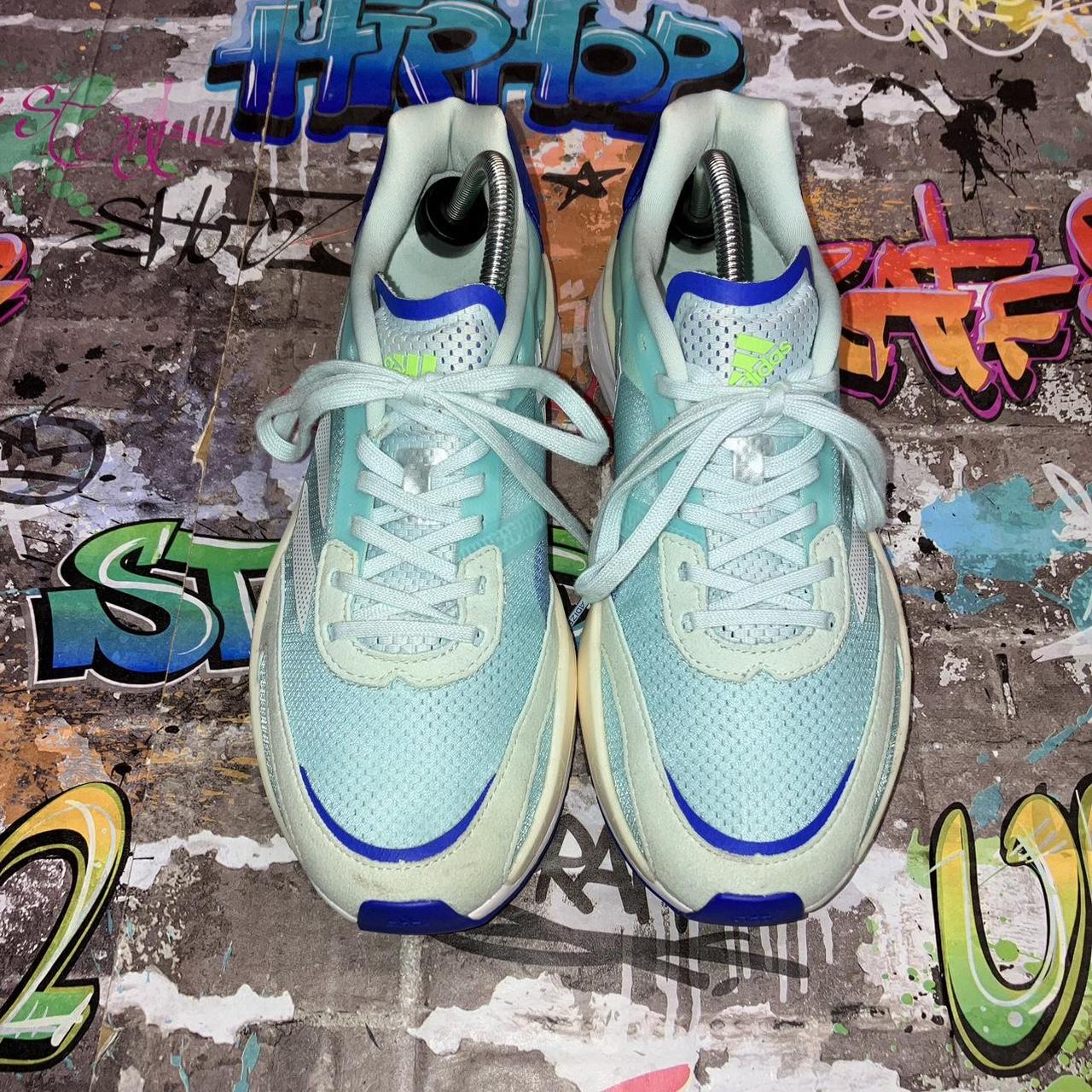 Adidas lightstrike pro turquoise trainers with blue... - Depop