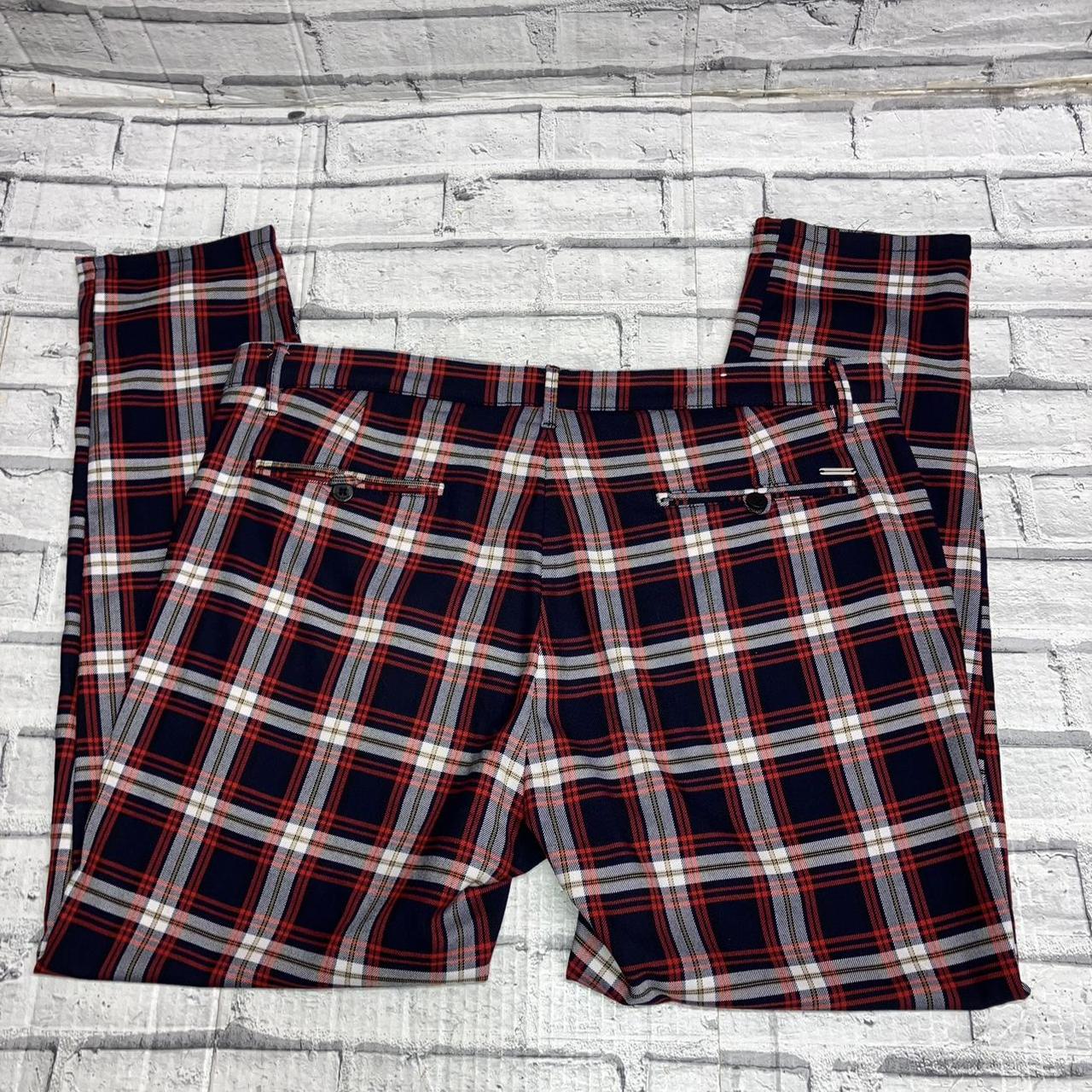 zara mens tartan trousers