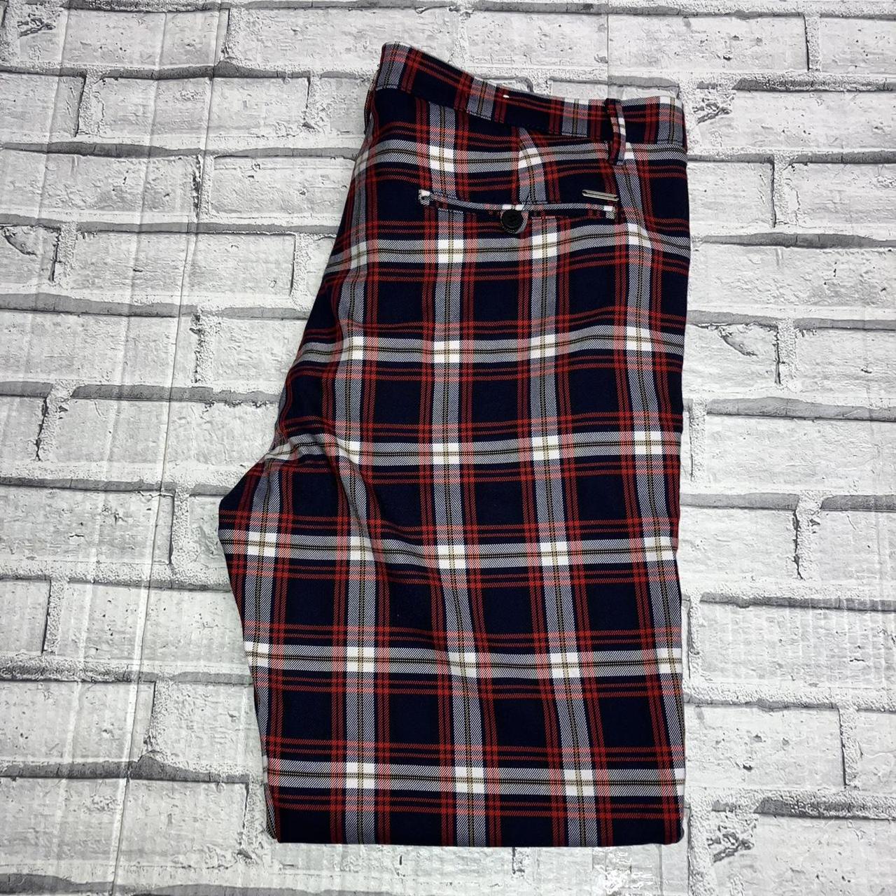 ZARA BLACK & WHITE TARTAN CHECKED TROUSERS | eBay