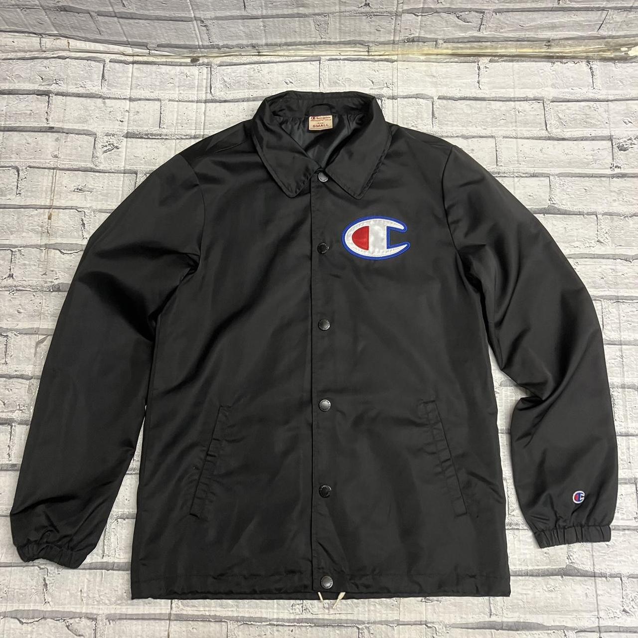 Black champion coach jacket hotsell