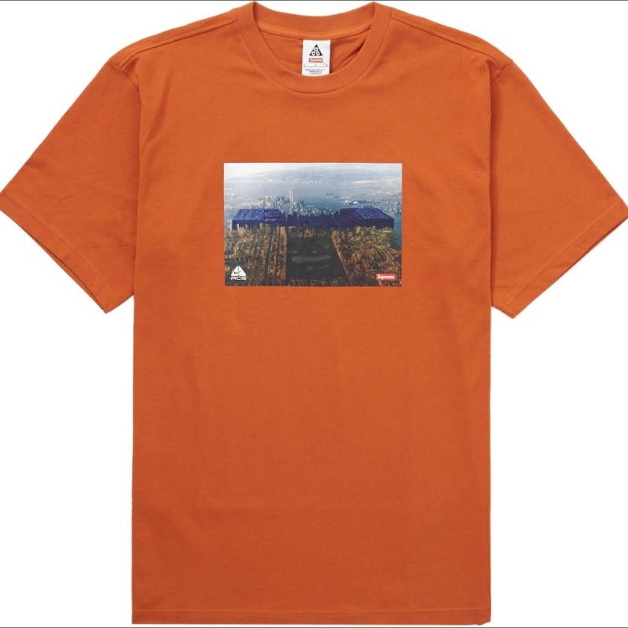 Supreme Men's Orange Tshirt Depop