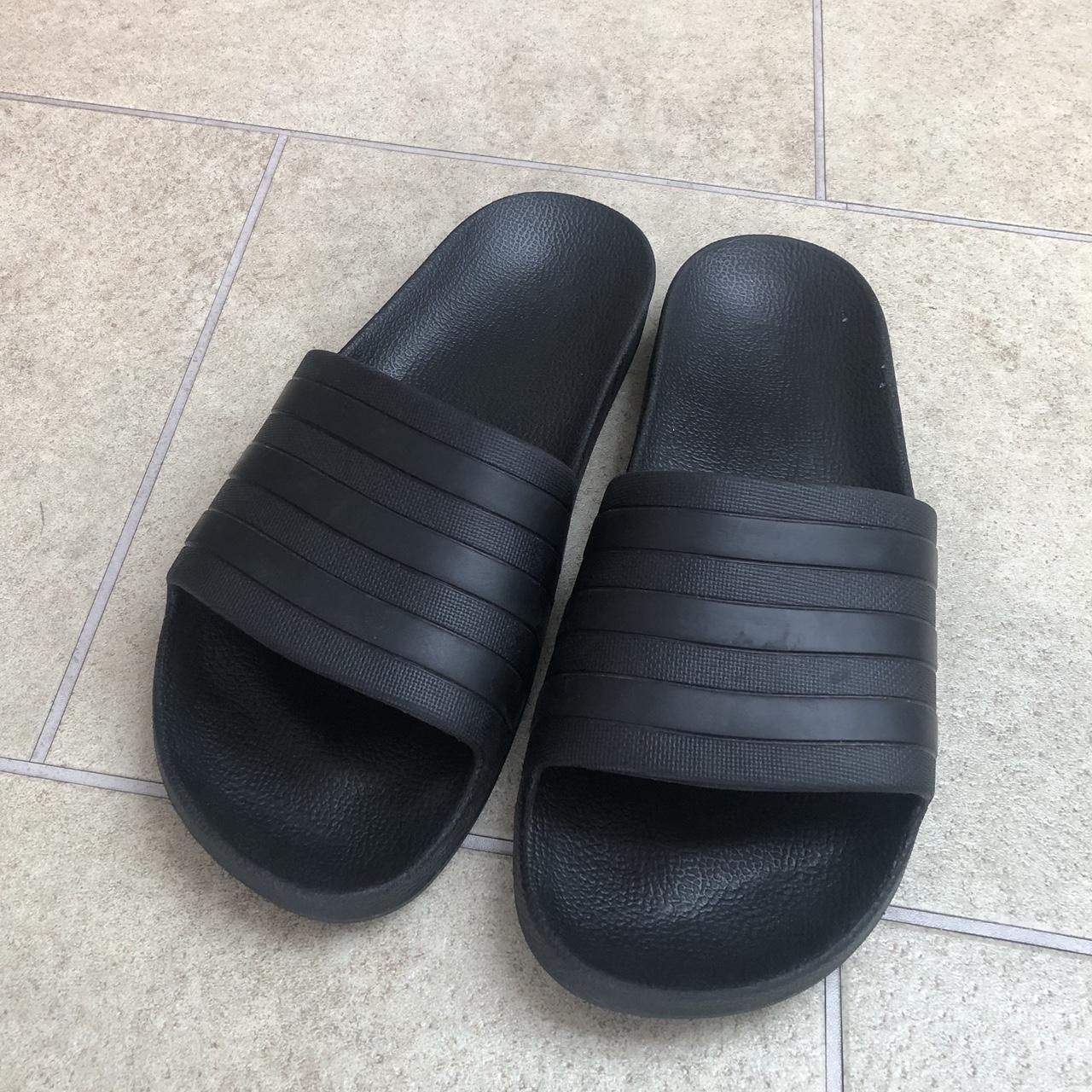 mens black adidas sliders
