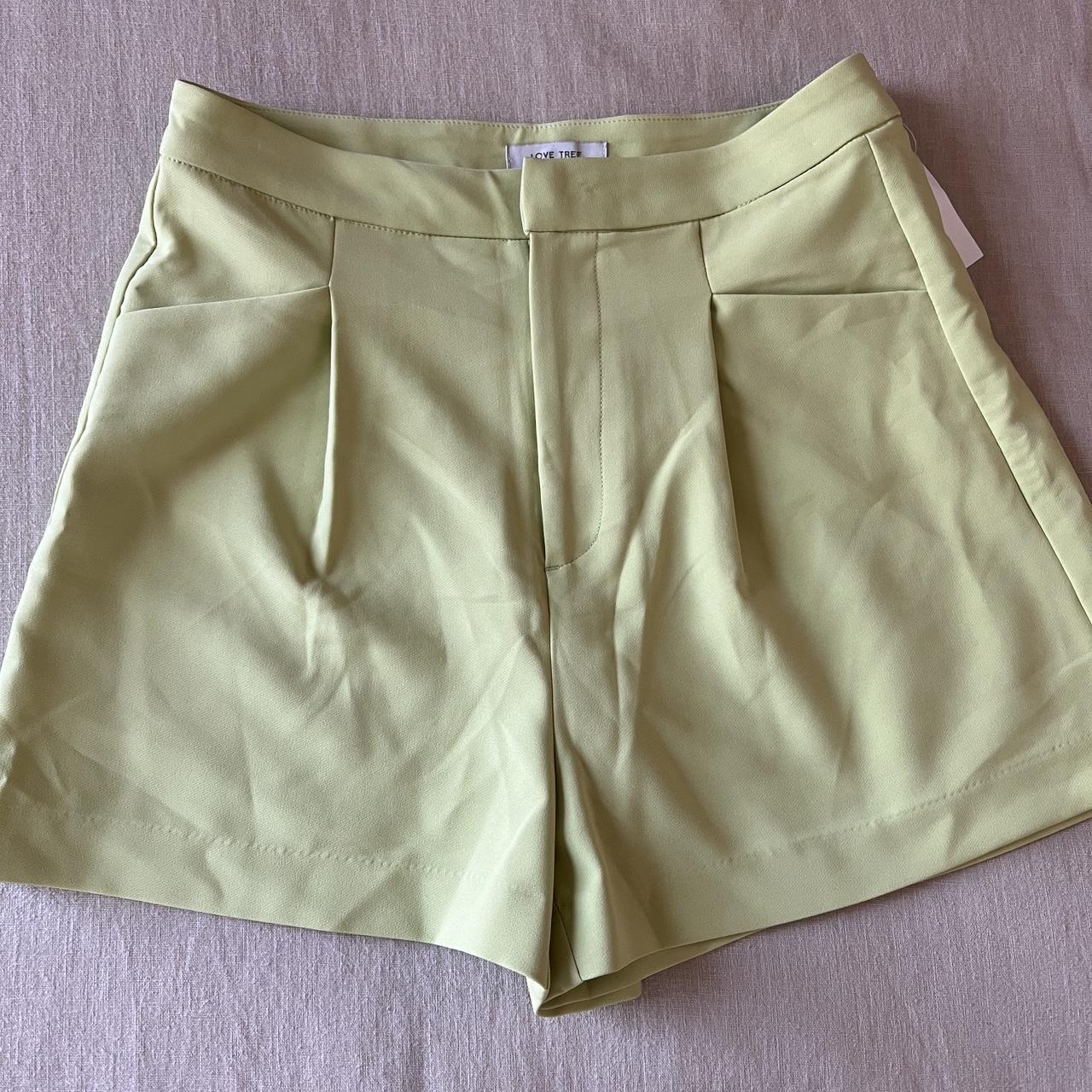 Brand new Dressy shorts Muted lime green, brand new... - Depop